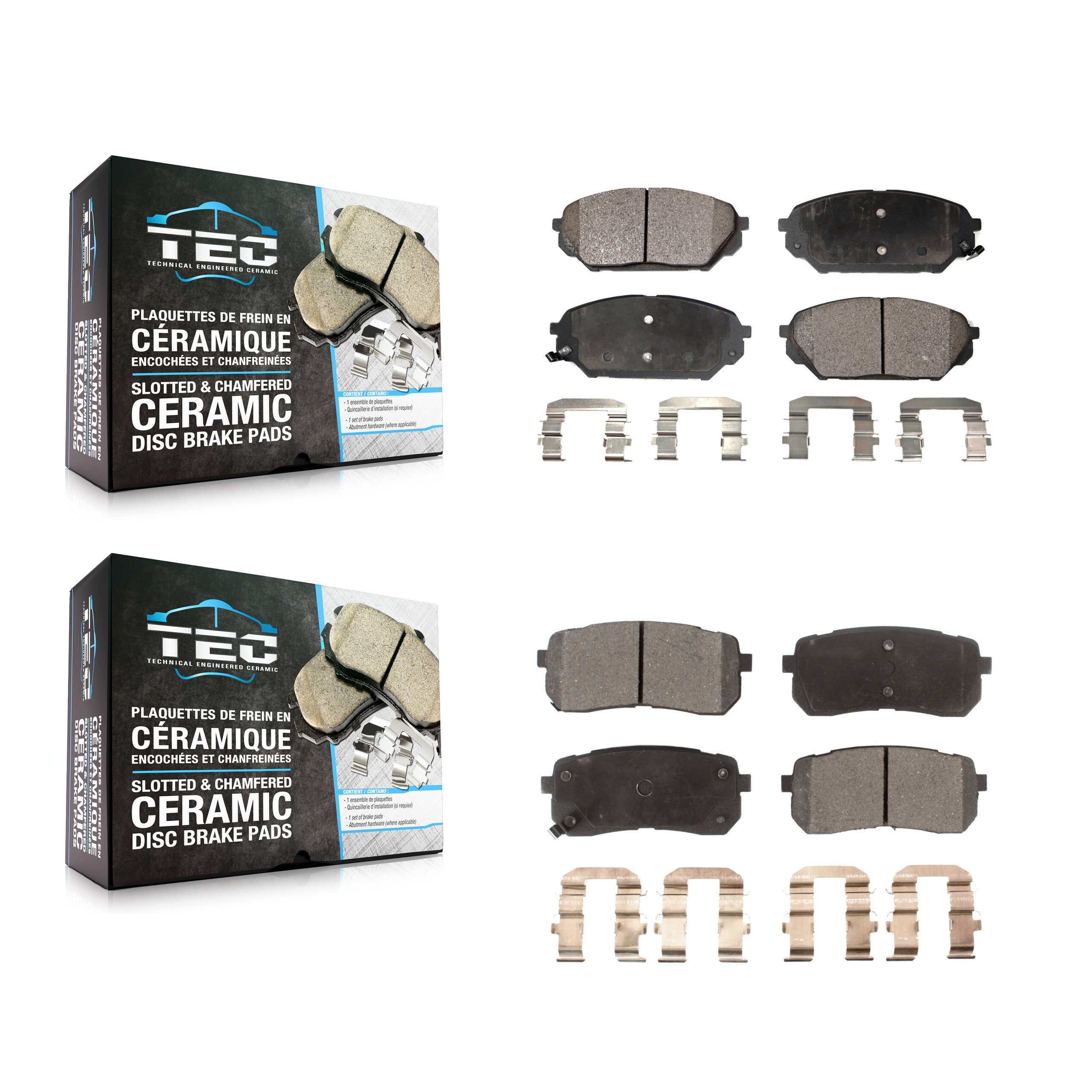 TEC - KTC-100129 - Front and Rear Disc Brake Pad Kits