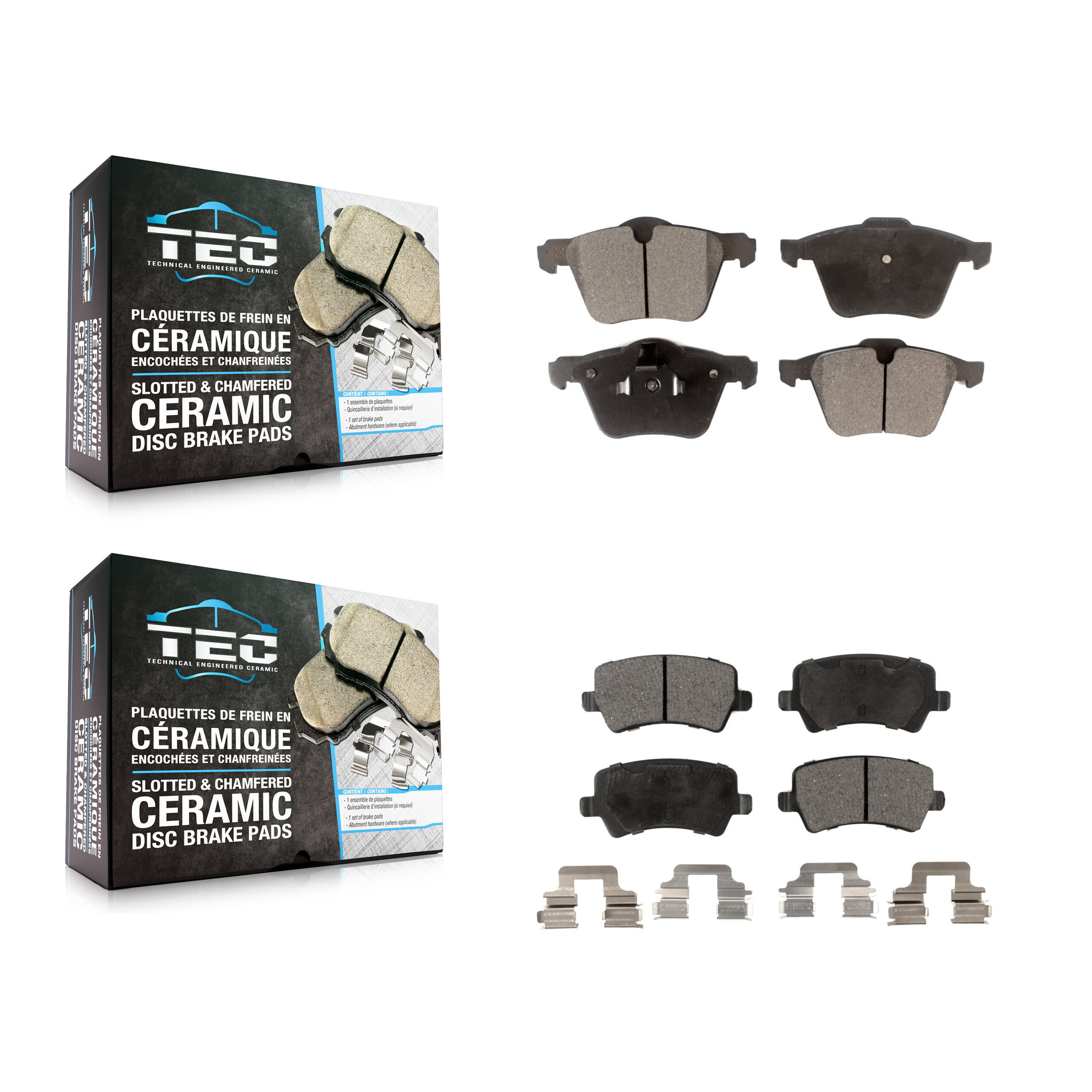 TEC - KTC-100131 - Front and Rear Disc Brake Pad Kits