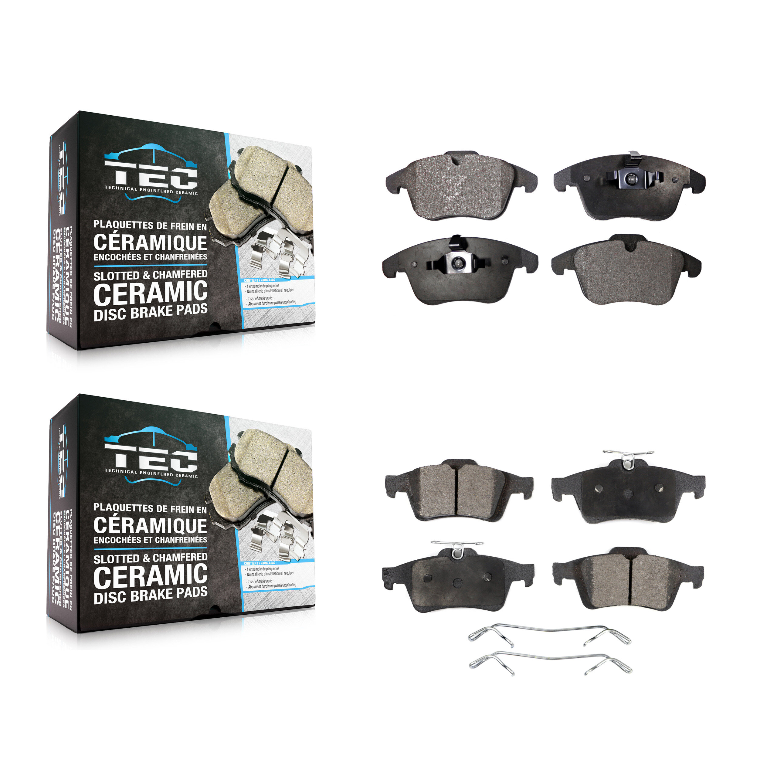 TEC - KTC-100132 - Front and Rear Disc Brake Pad Kits