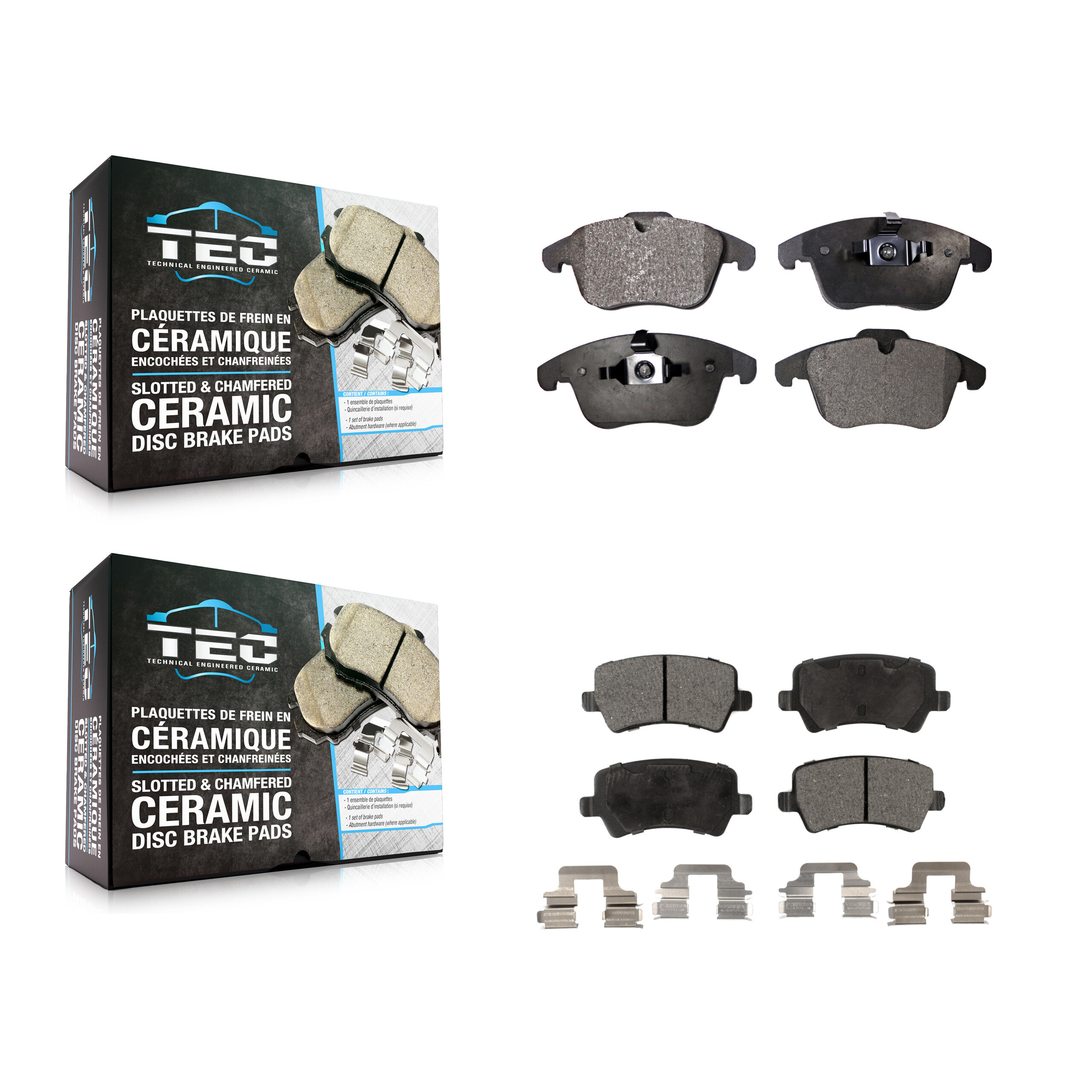 TEC - KTC-100133 - Front and Rear Disc Brake Pad Kits