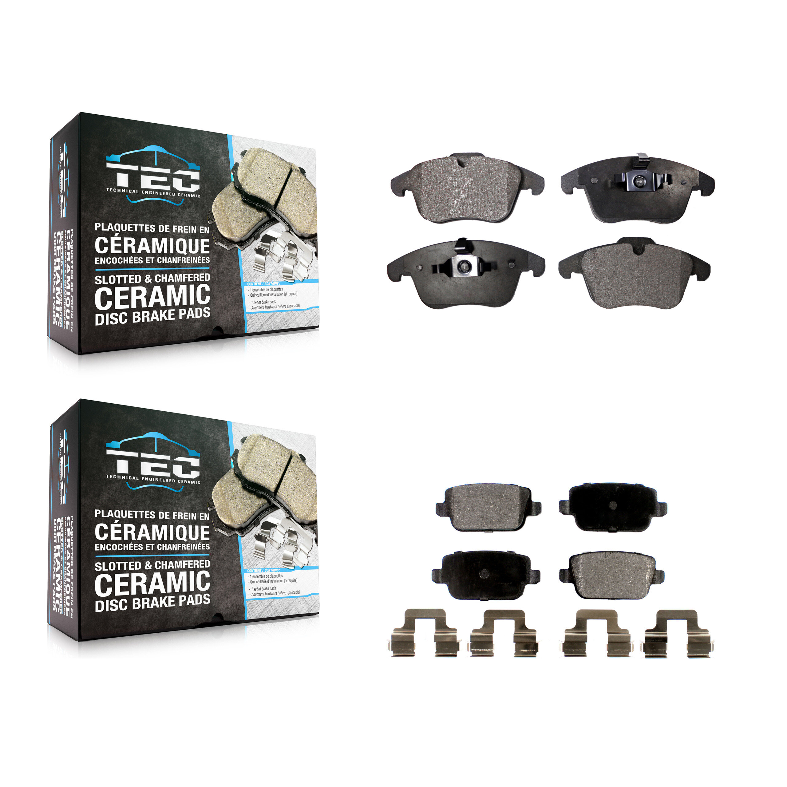 TEC - KTC-100134 - Front and Rear Disc Brake Pad Kits