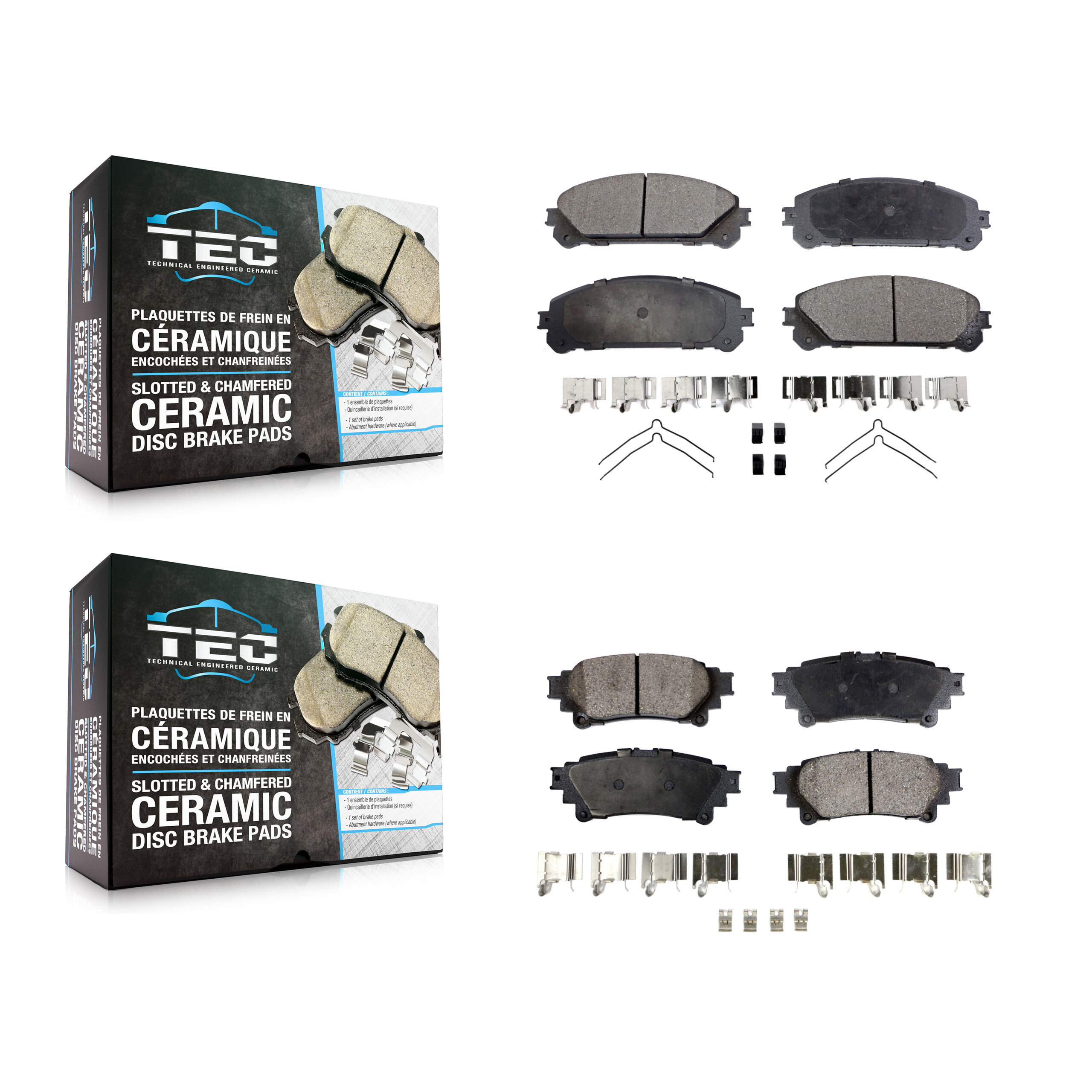 TEC - KTC-100141 - Front and Rear Disc Brake Pad Kits