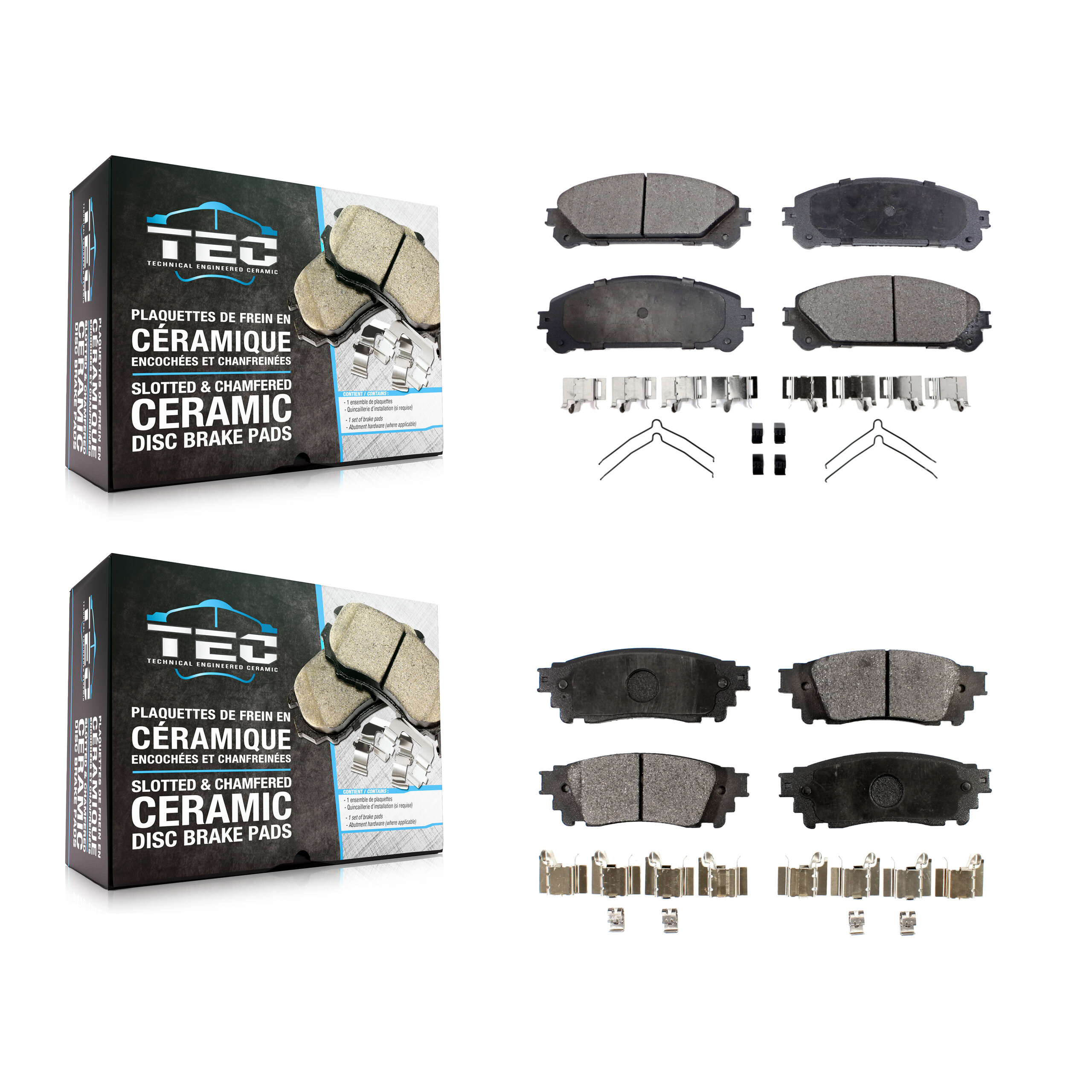 TEC - KTC-100142 - Front and Rear Disc Brake Pad Kits