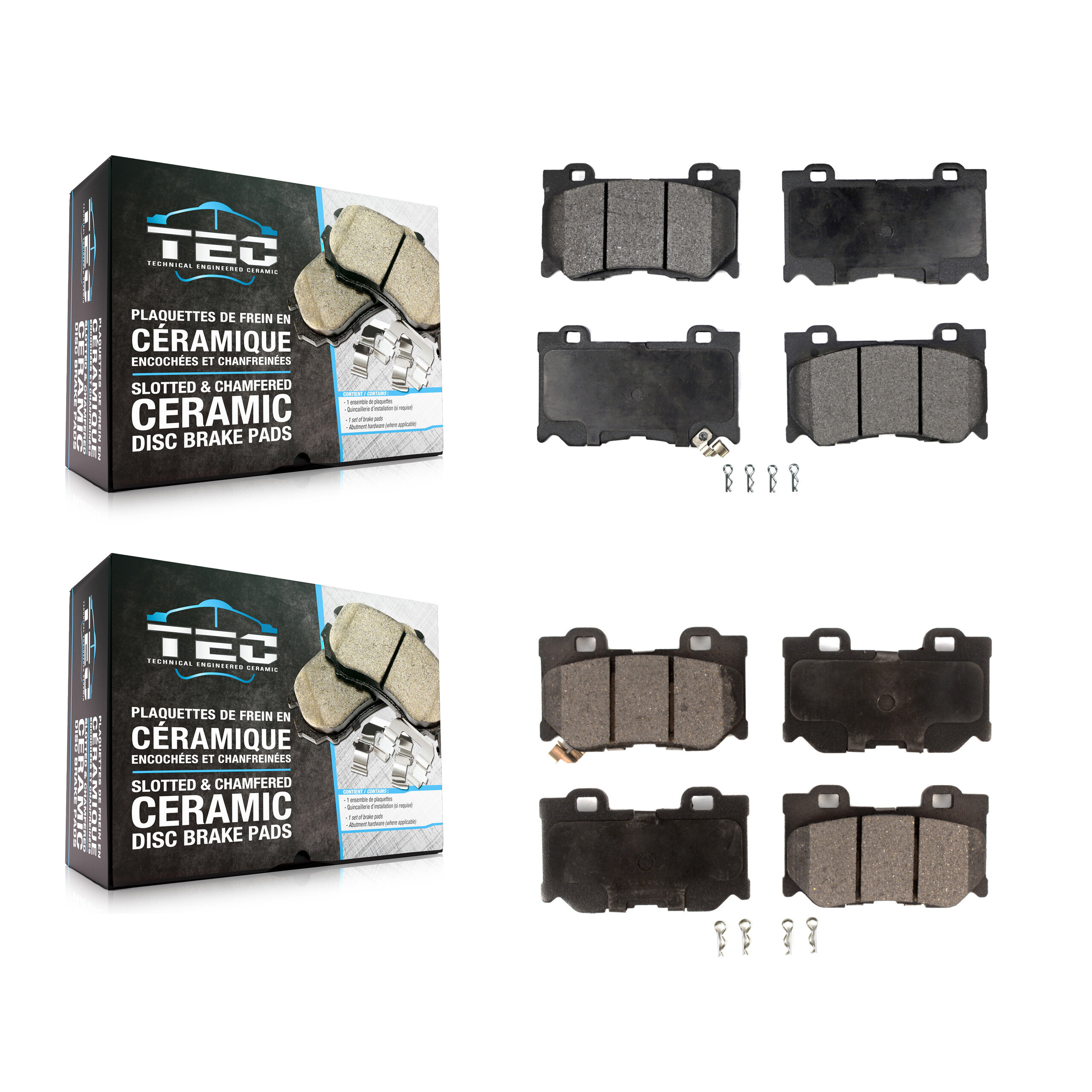 TEC - KTC-100155 - Front and Rear Disc Brake Pad Kits