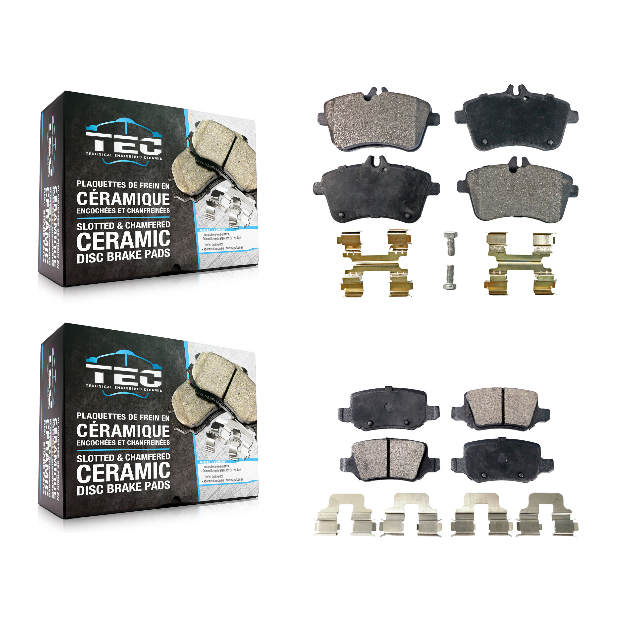 TEC - KTC-100156 - Front and Rear Disc Brake Pad Kits