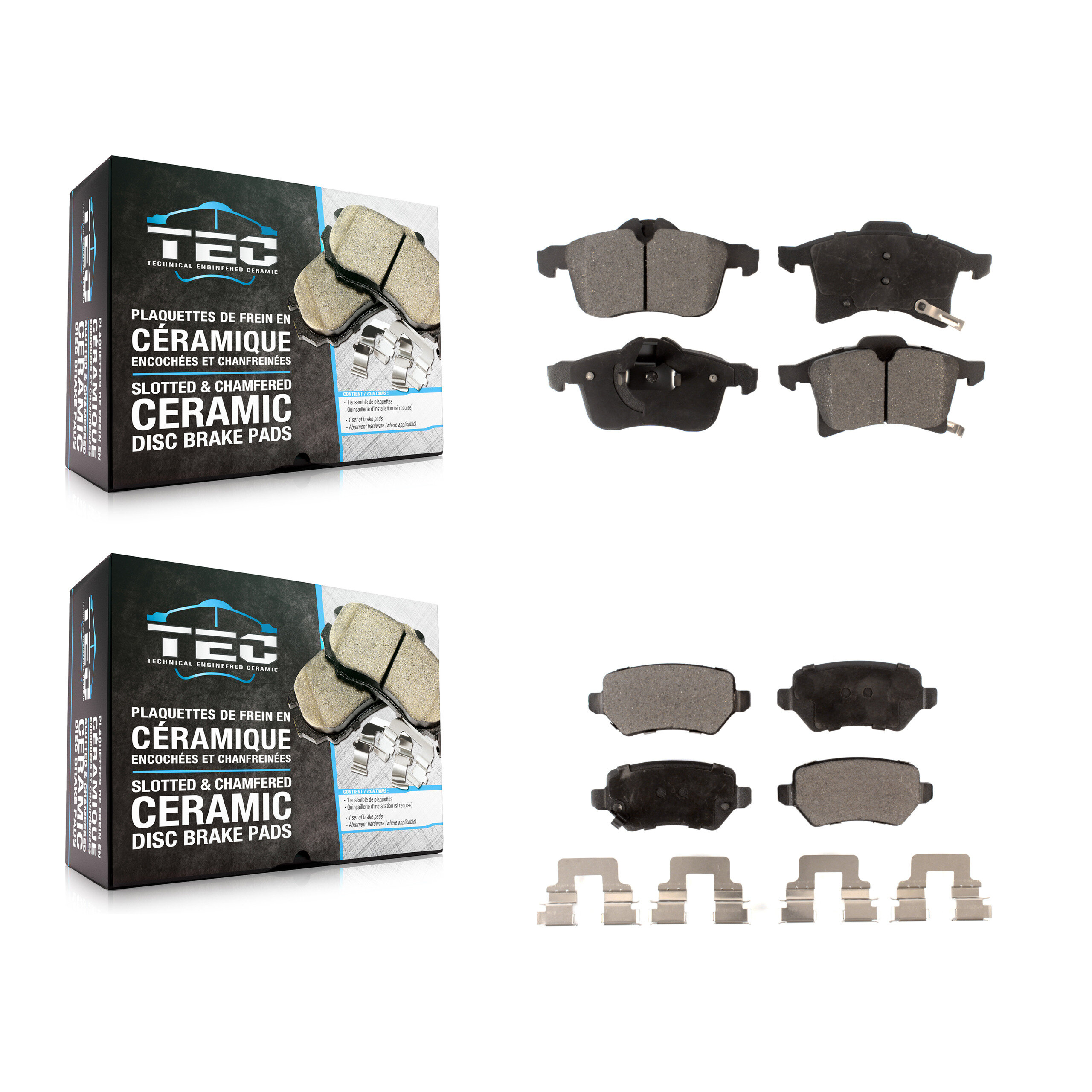 TEC - KTC-100157 - Front and Rear Disc Brake Pad Kits