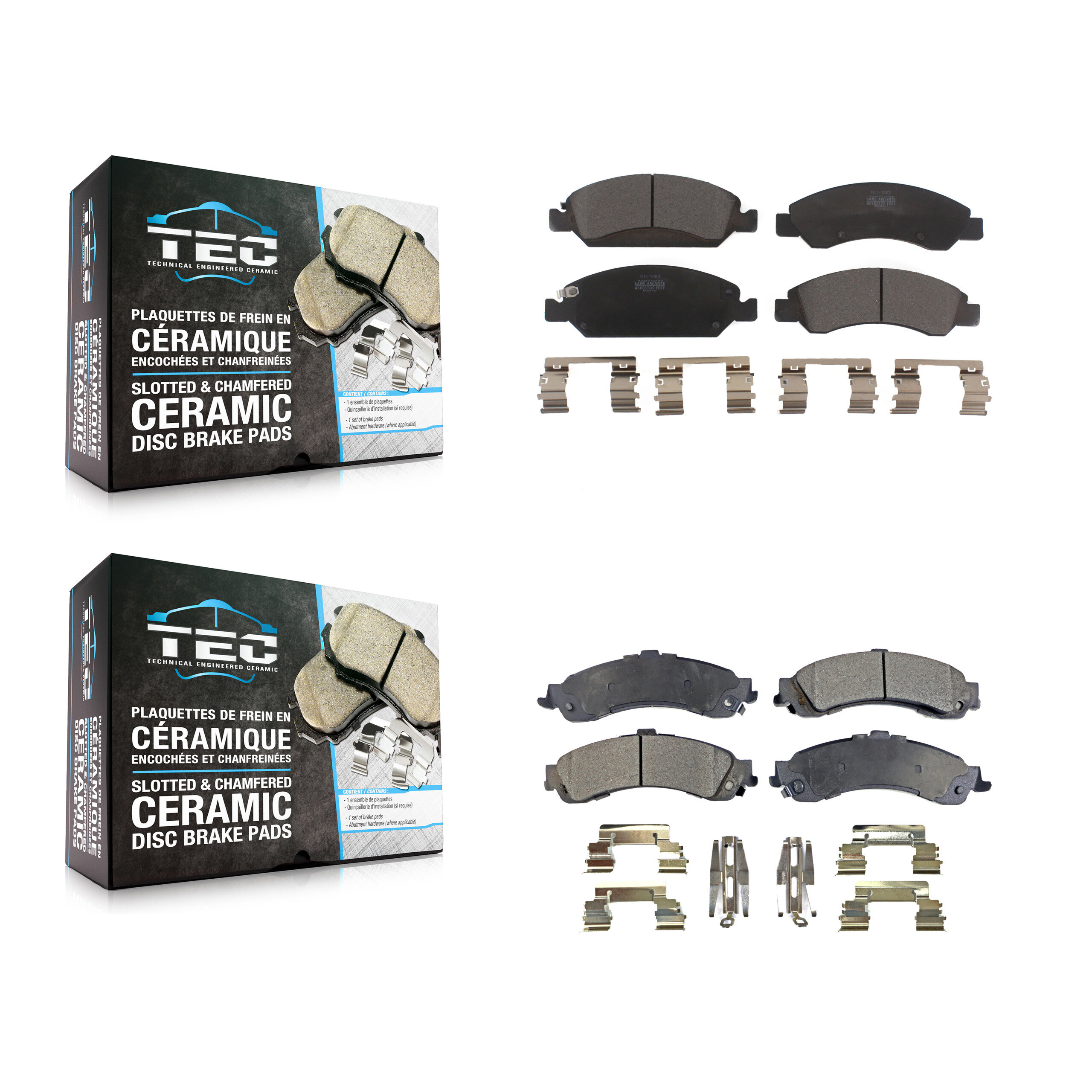 TEC KTC-100161 Disc Brake Pad for 2005-2006 Chevrolet Silverado 1500, GMC Sierra 1500 - Front and Rear