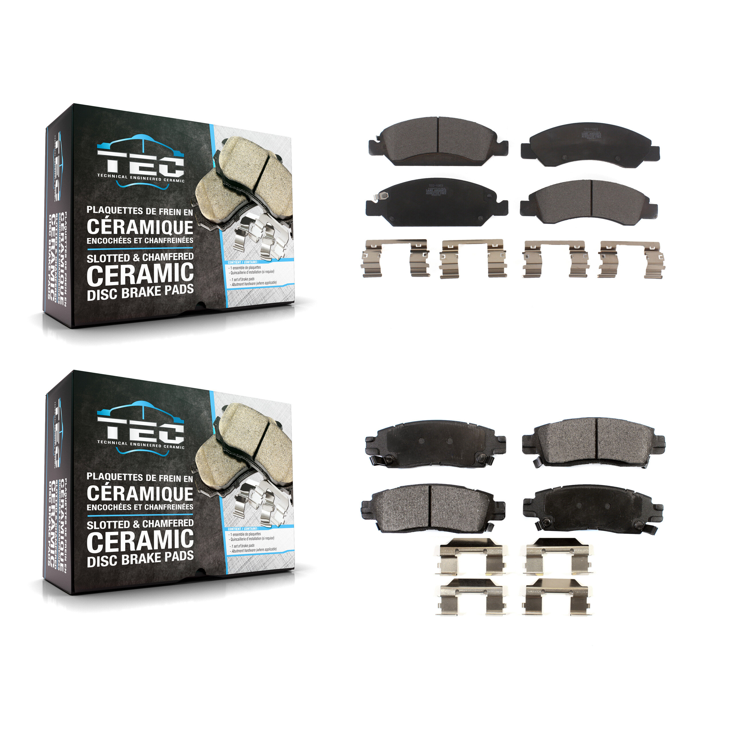 TEC - KTC-100162 - Front and Rear Disc Brake Pad Kits