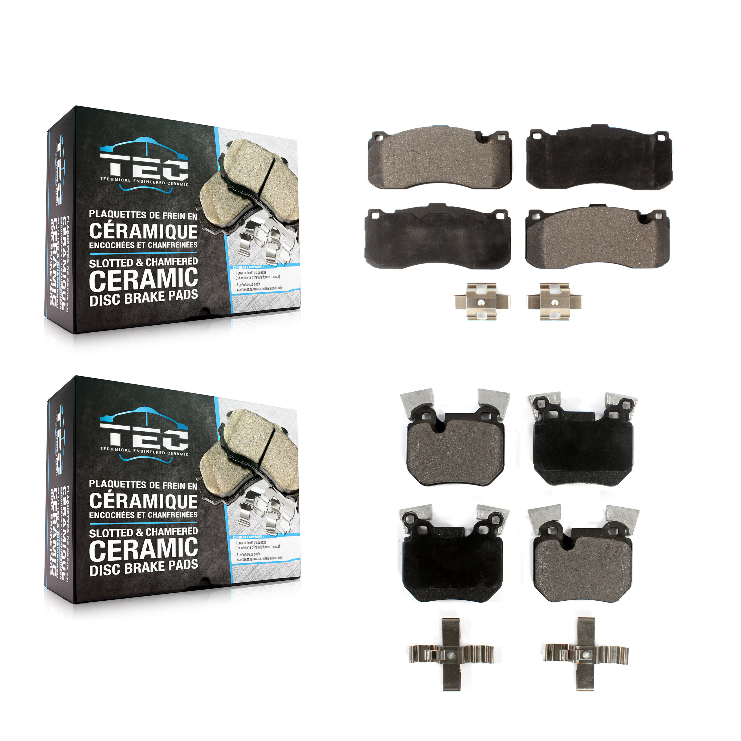 TEC - KTC-100165 - Front and Rear Disc Brake Pad Kits