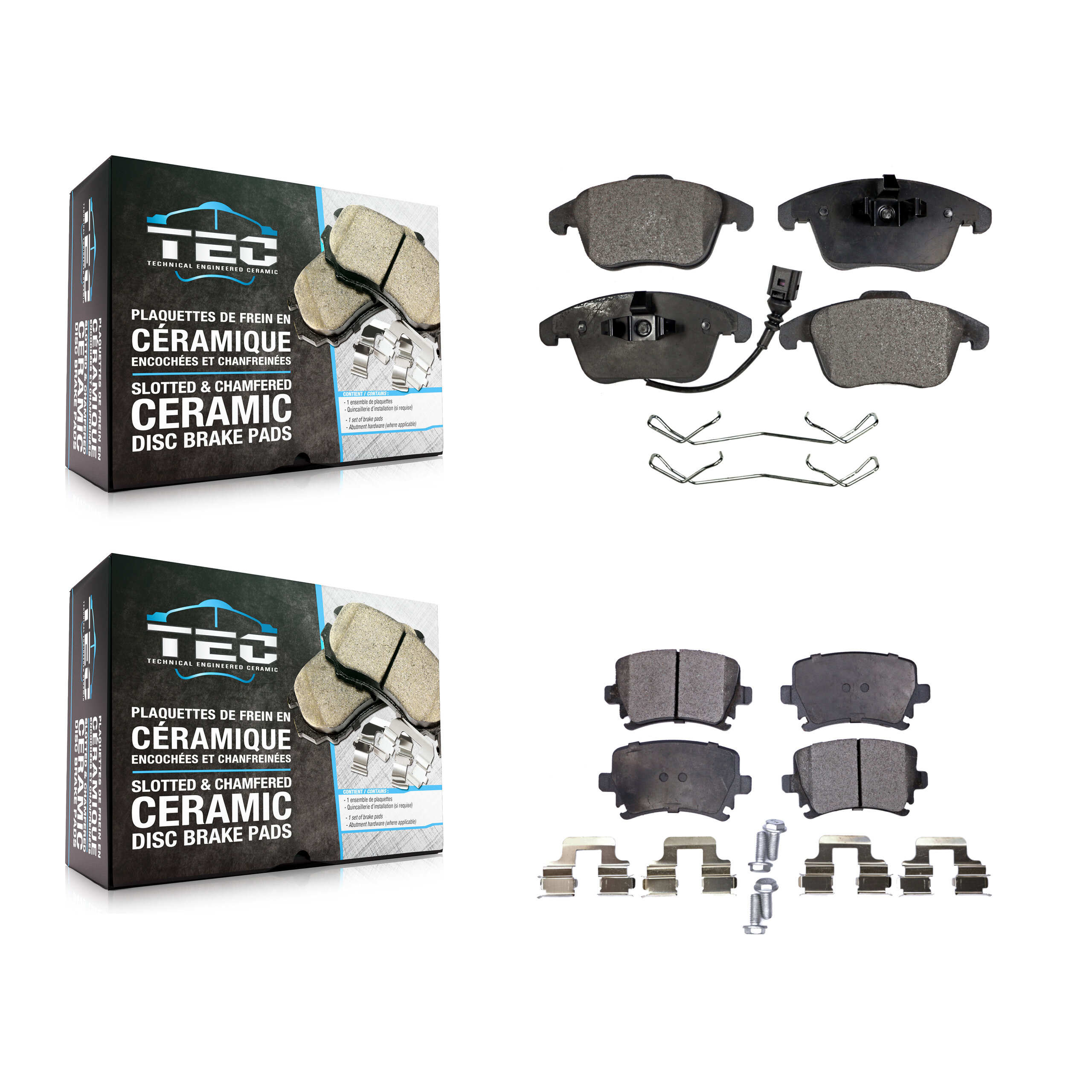 TEC - KTC-100168 - Front and Rear Disc Brake Pad Kits