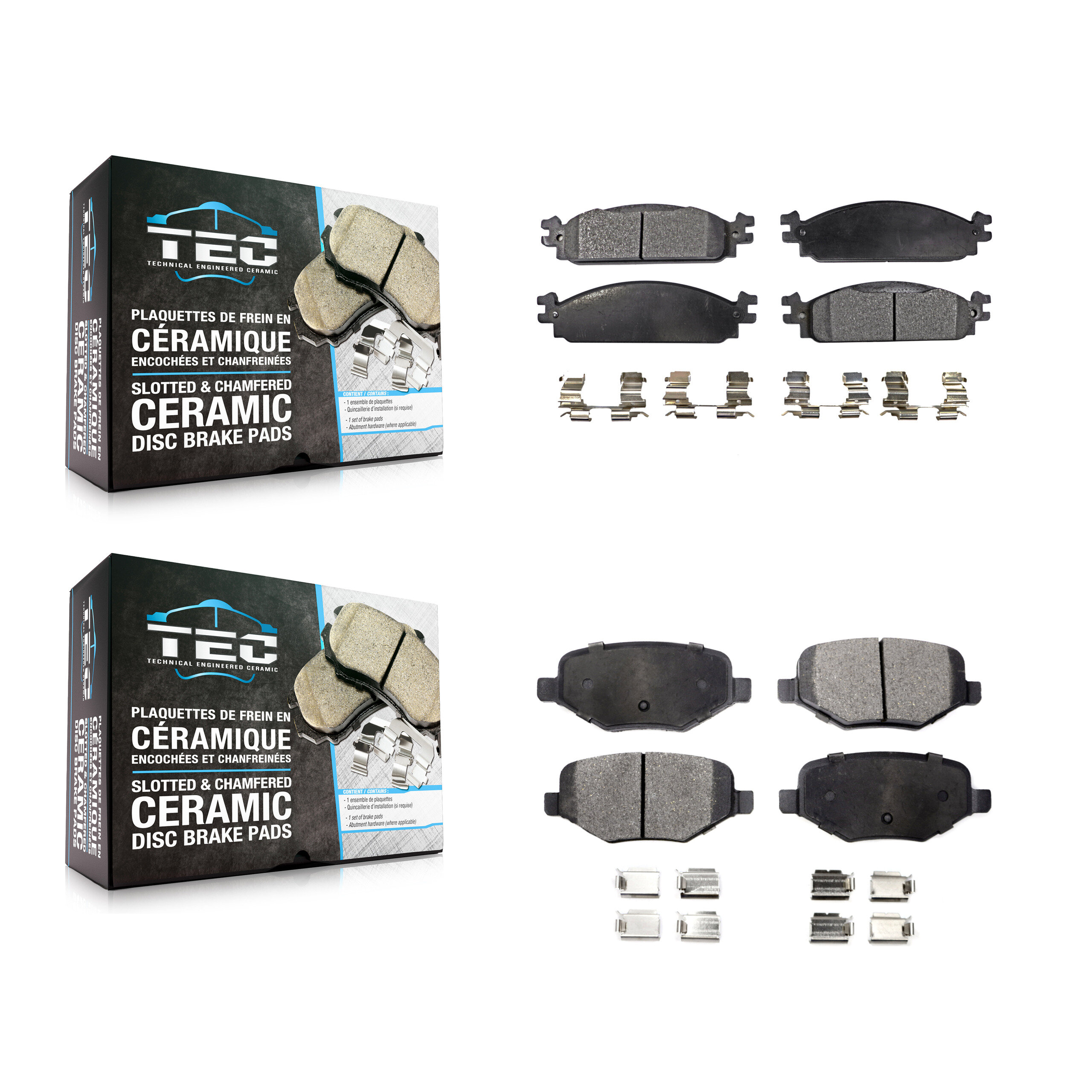 TEC - KTC-100170 - Front and Rear Disc Brake Pad Kits