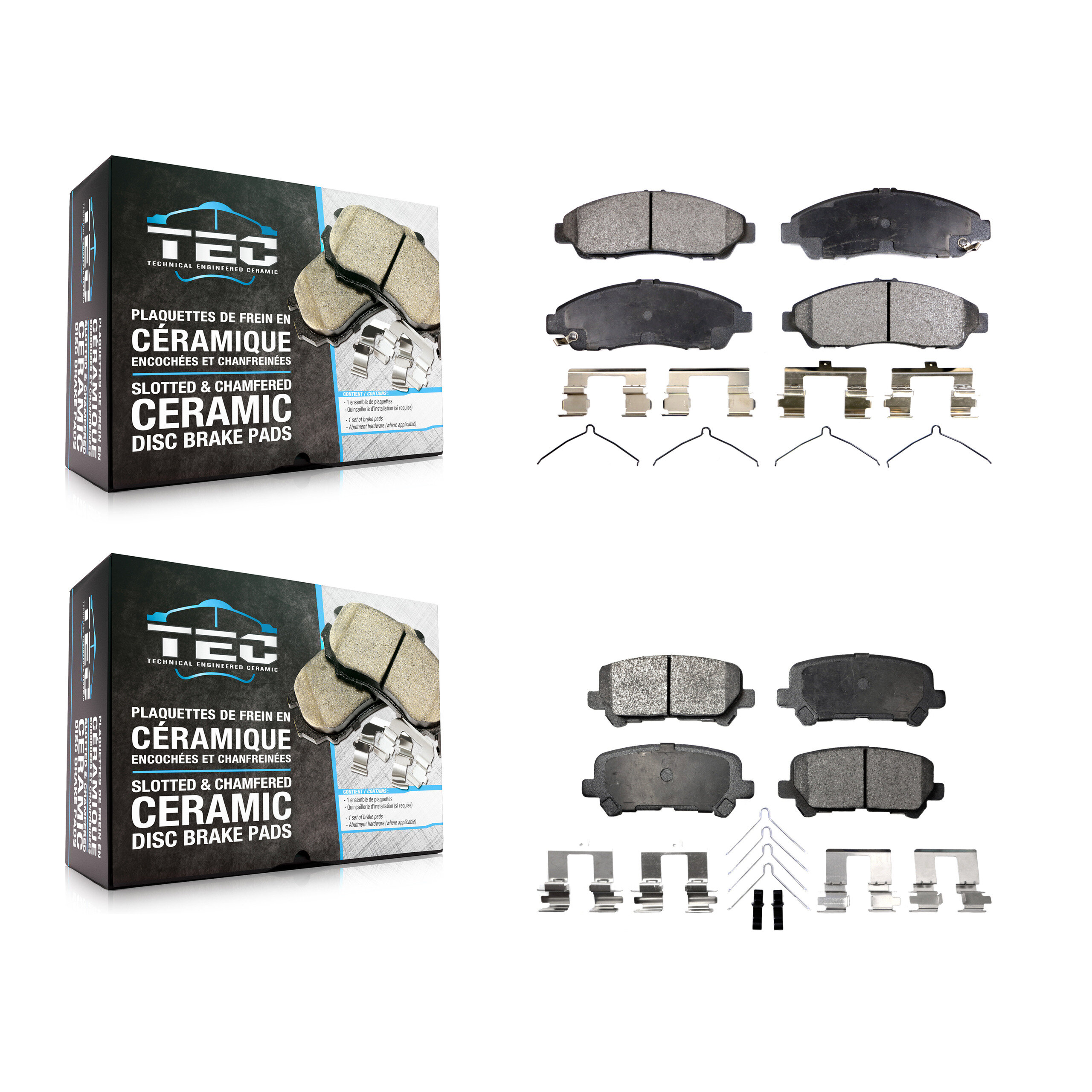 TEC - KTC-100171 - Front and Rear Disc Brake Pad Kits