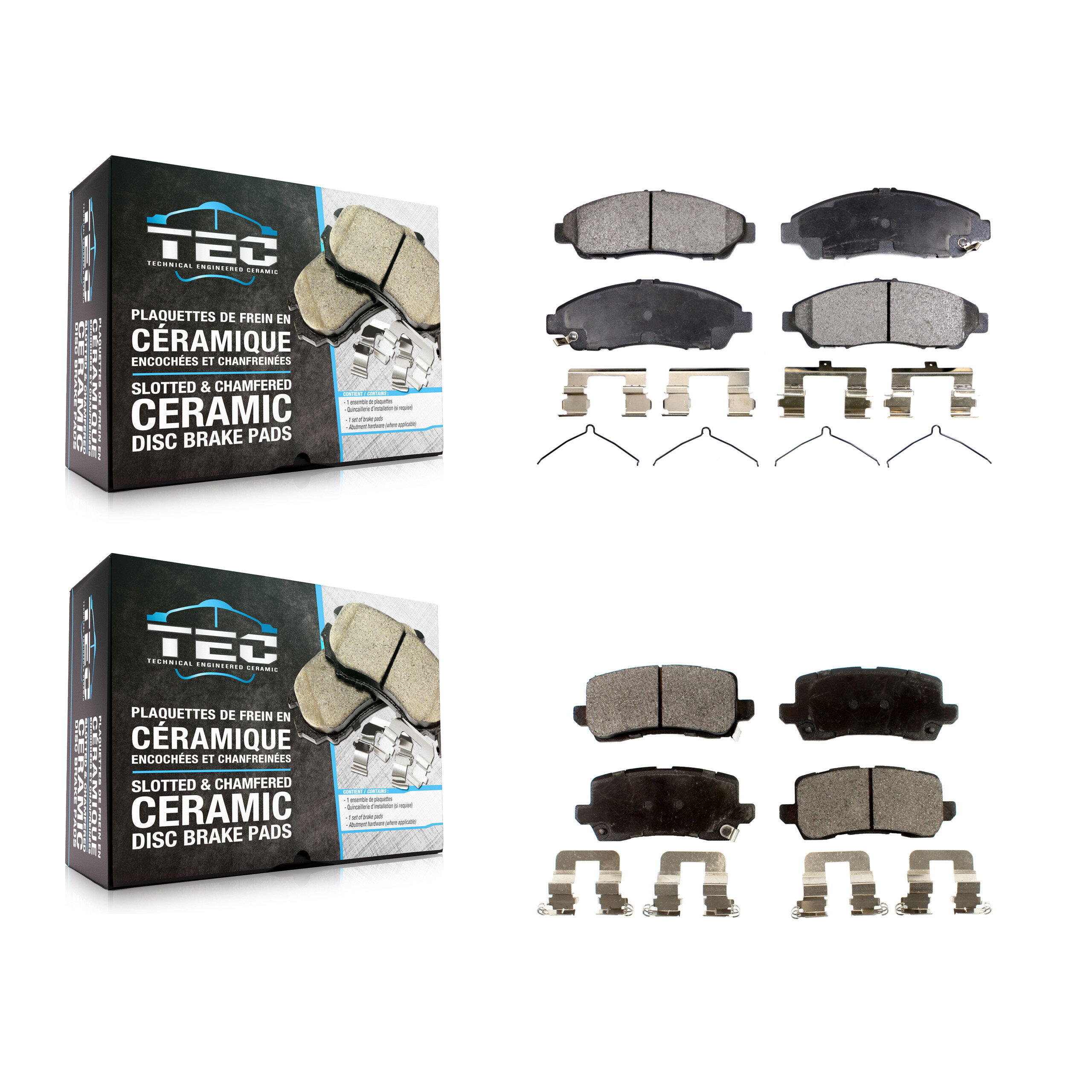 TEC - KTC-100172 - Front and Rear Disc Brake Pad Kits