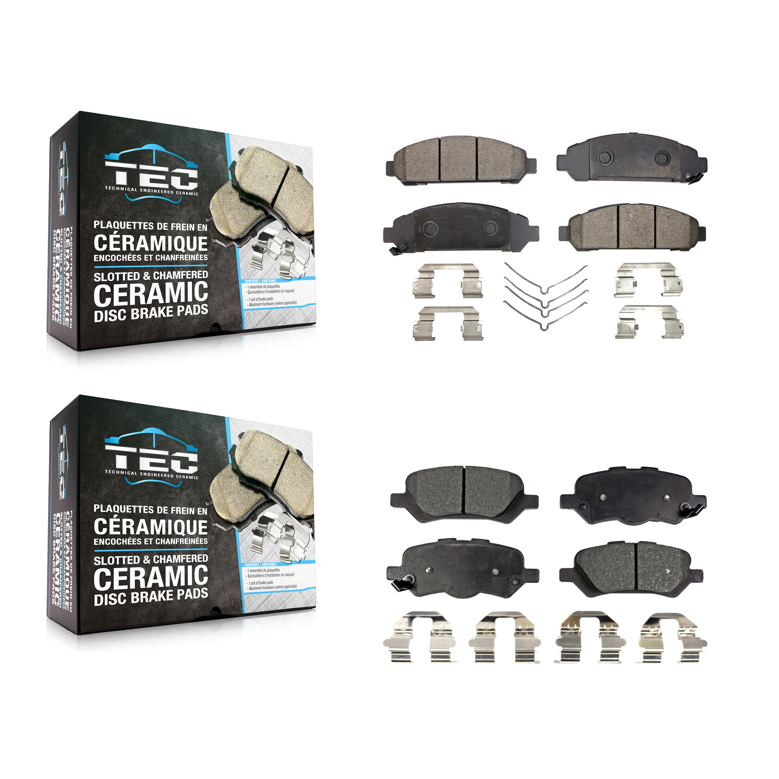 TEC - KTC-100179 - Front and Rear Disc Brake Pad Kits