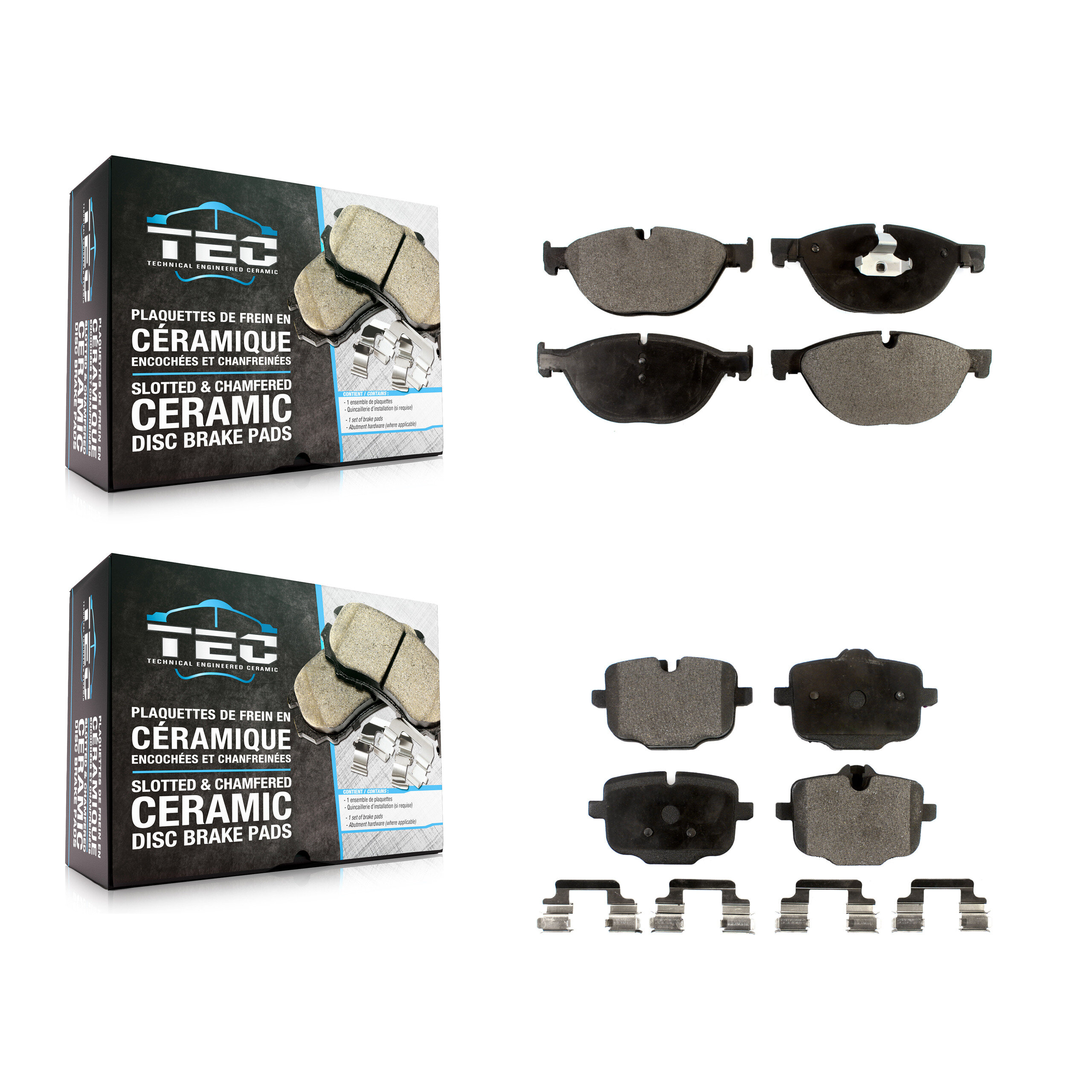 TEC - KTC-100187 - Front and Rear Disc Brake Pad Kits