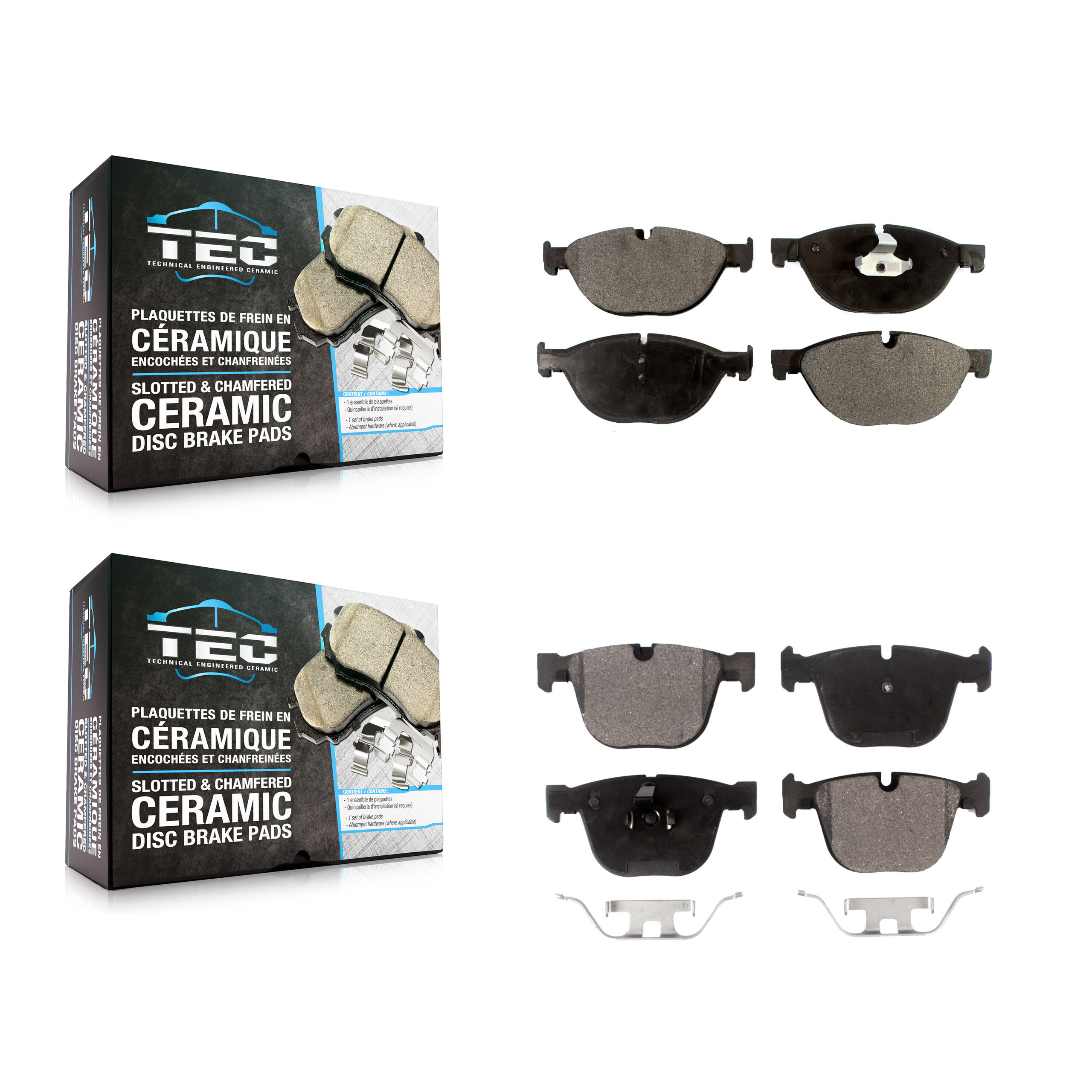 TEC - KTC-100189 - Front and Rear Disc Brake Pad Kits