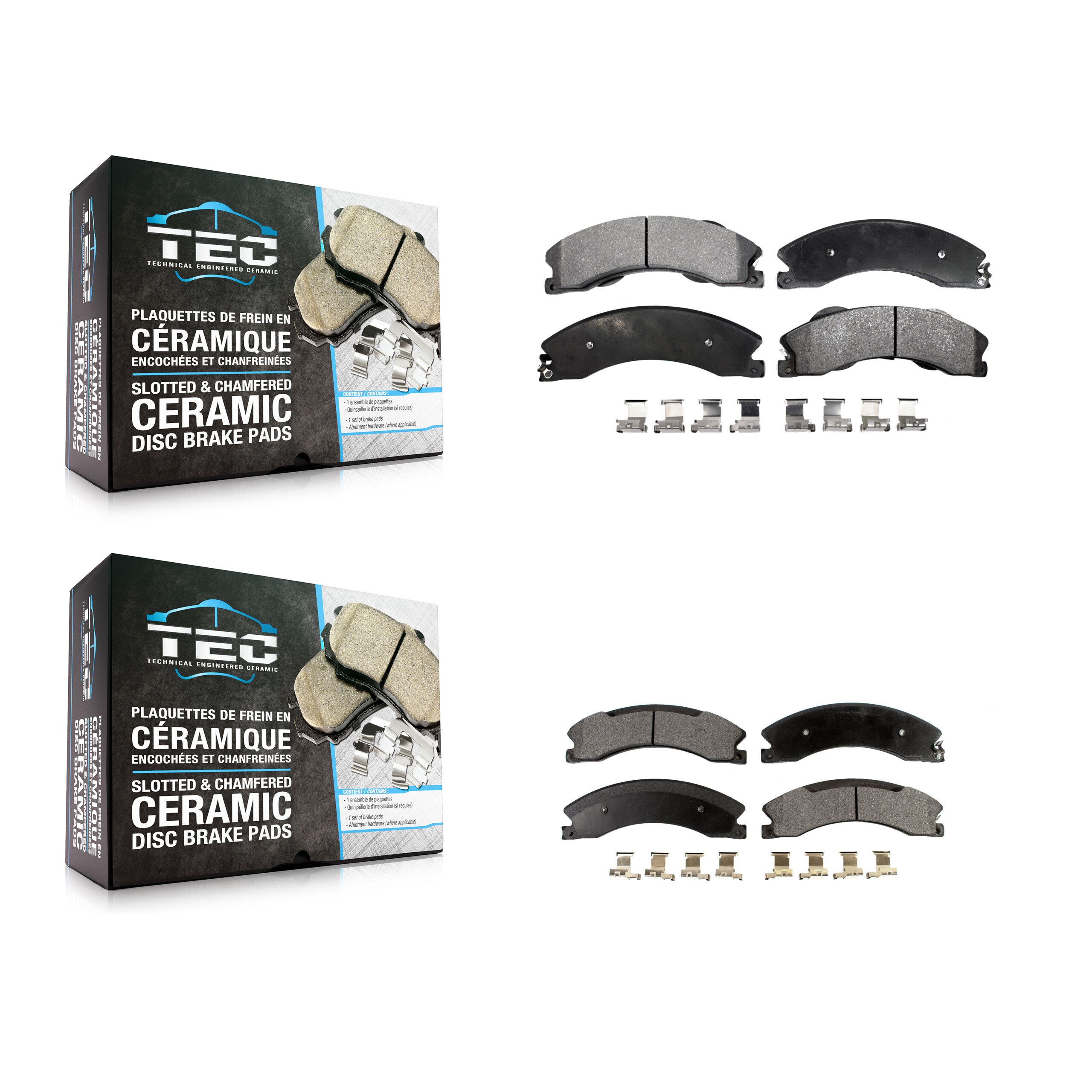 TEC - KTC-100190 - Front and Rear Disc Brake Pad Kits