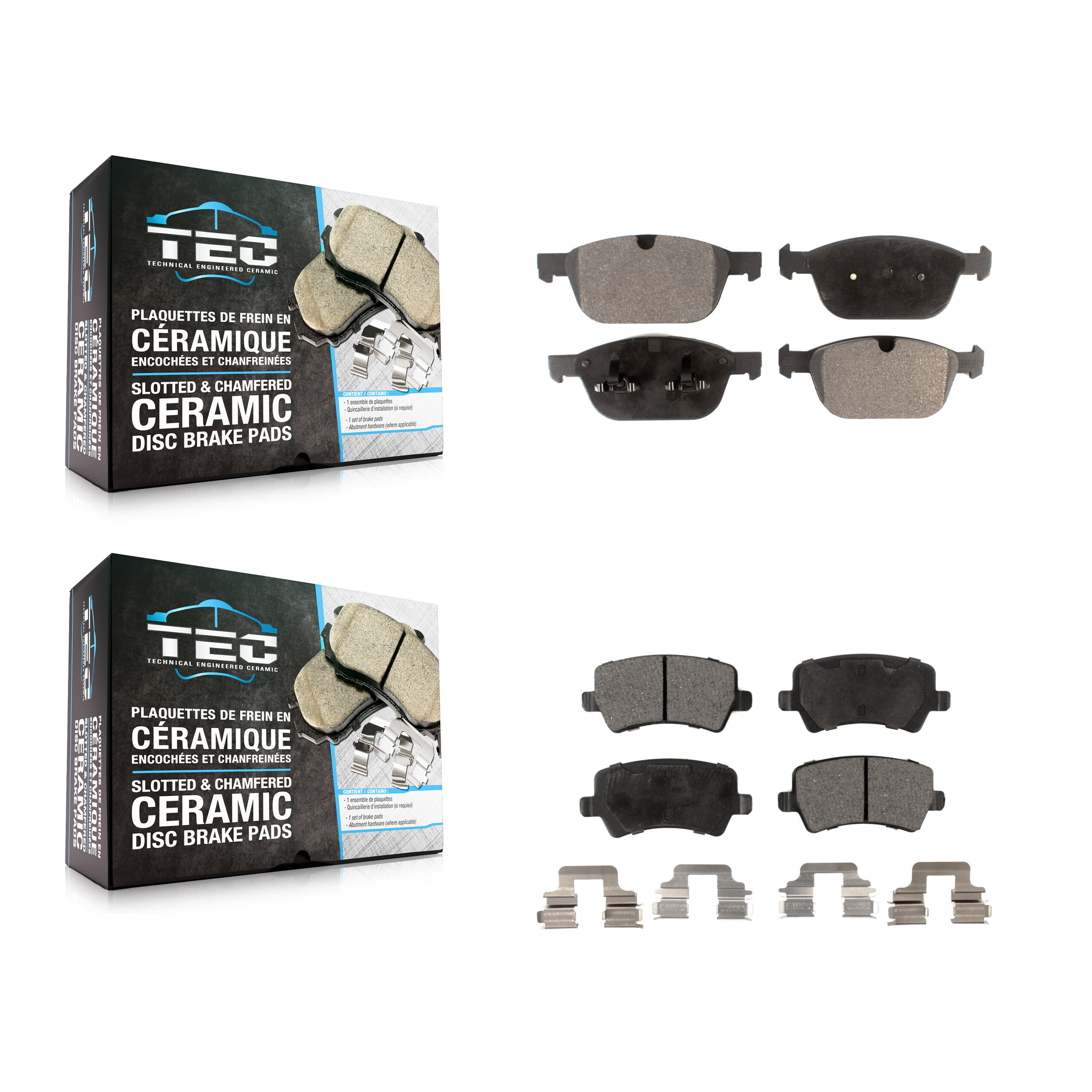 TEC - KTC-100191 - Front and Rear Disc Brake Pad Kits