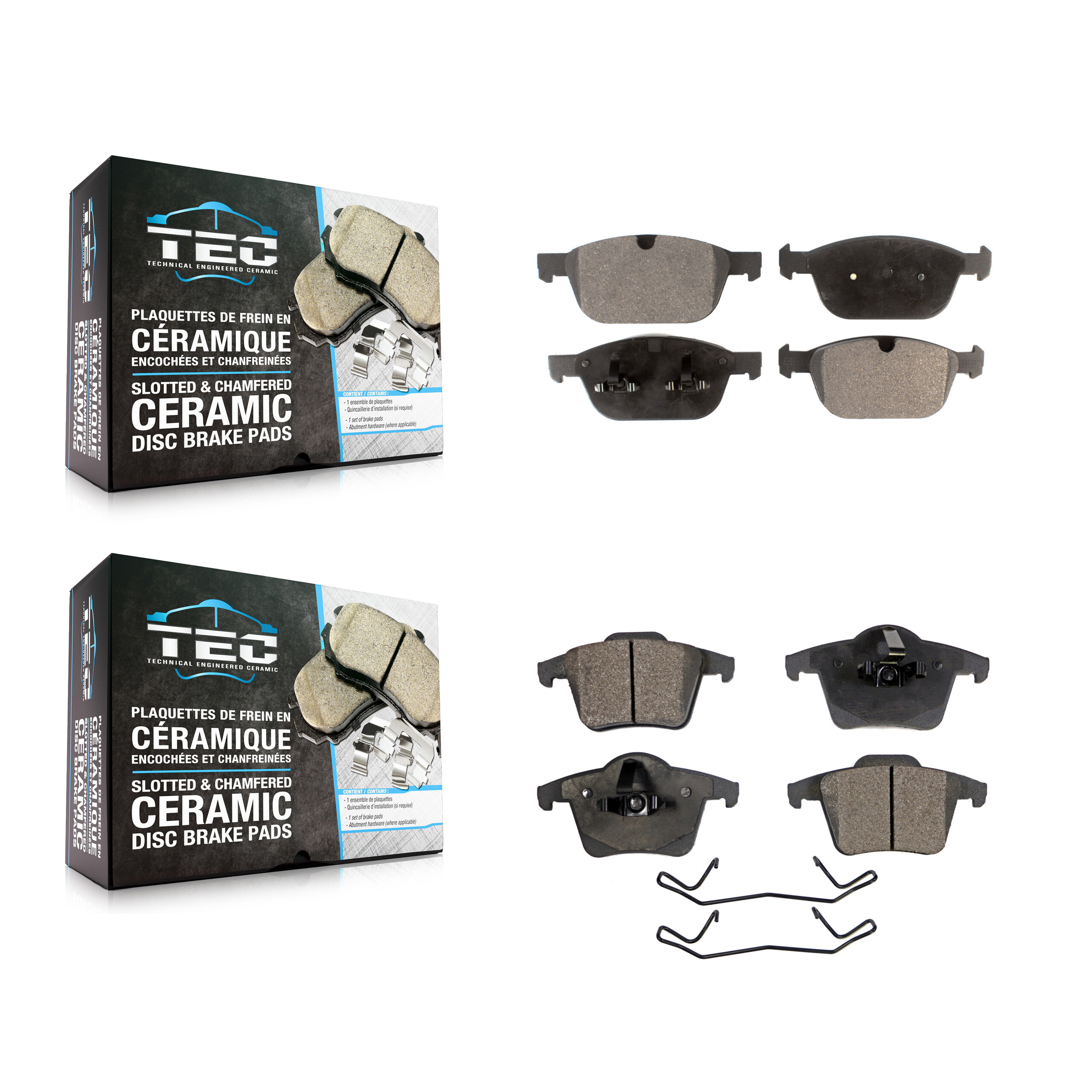 TEC - KTC-100192 - Front and Rear Disc Brake Pad Kits