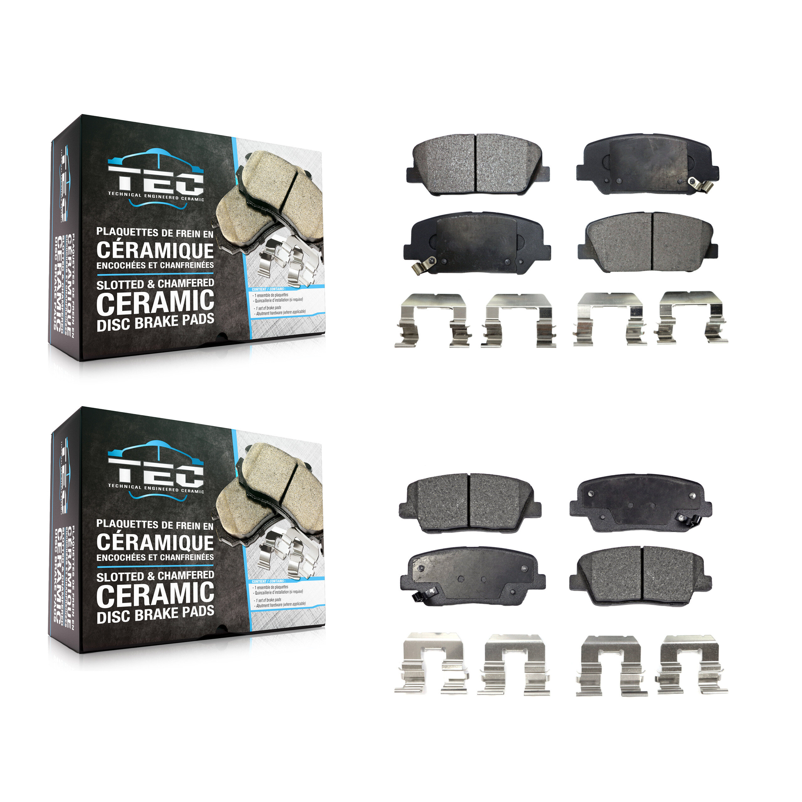 TEC - KTC-100193 - Front and Rear Disc Brake Pad Kits