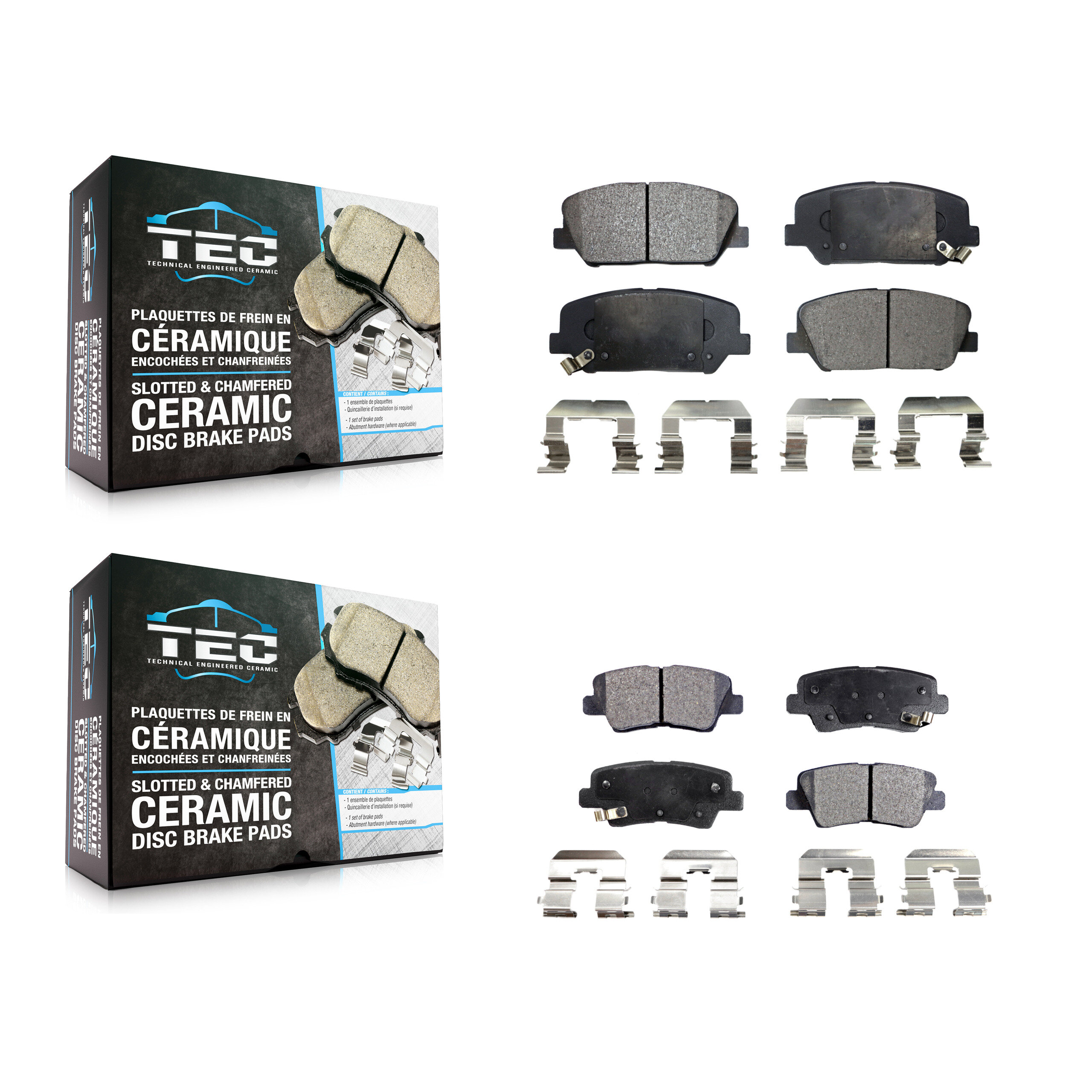 TEC - KTC-100195 - Front and Rear Disc Brake Pad Kits