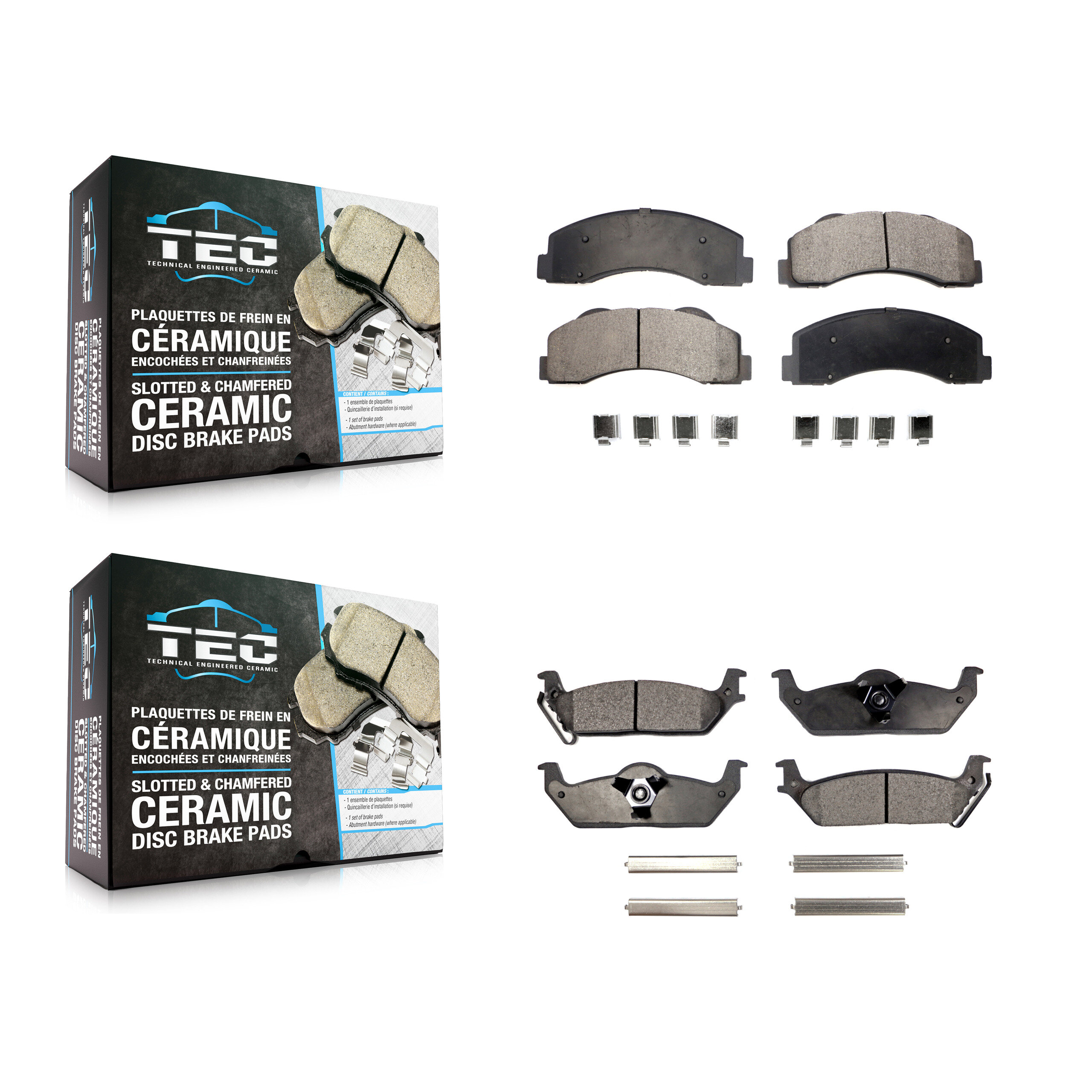 TEC KTC-100196 Disc Brake Pad for 2010-2011 Ford F-150 - Front and Rear