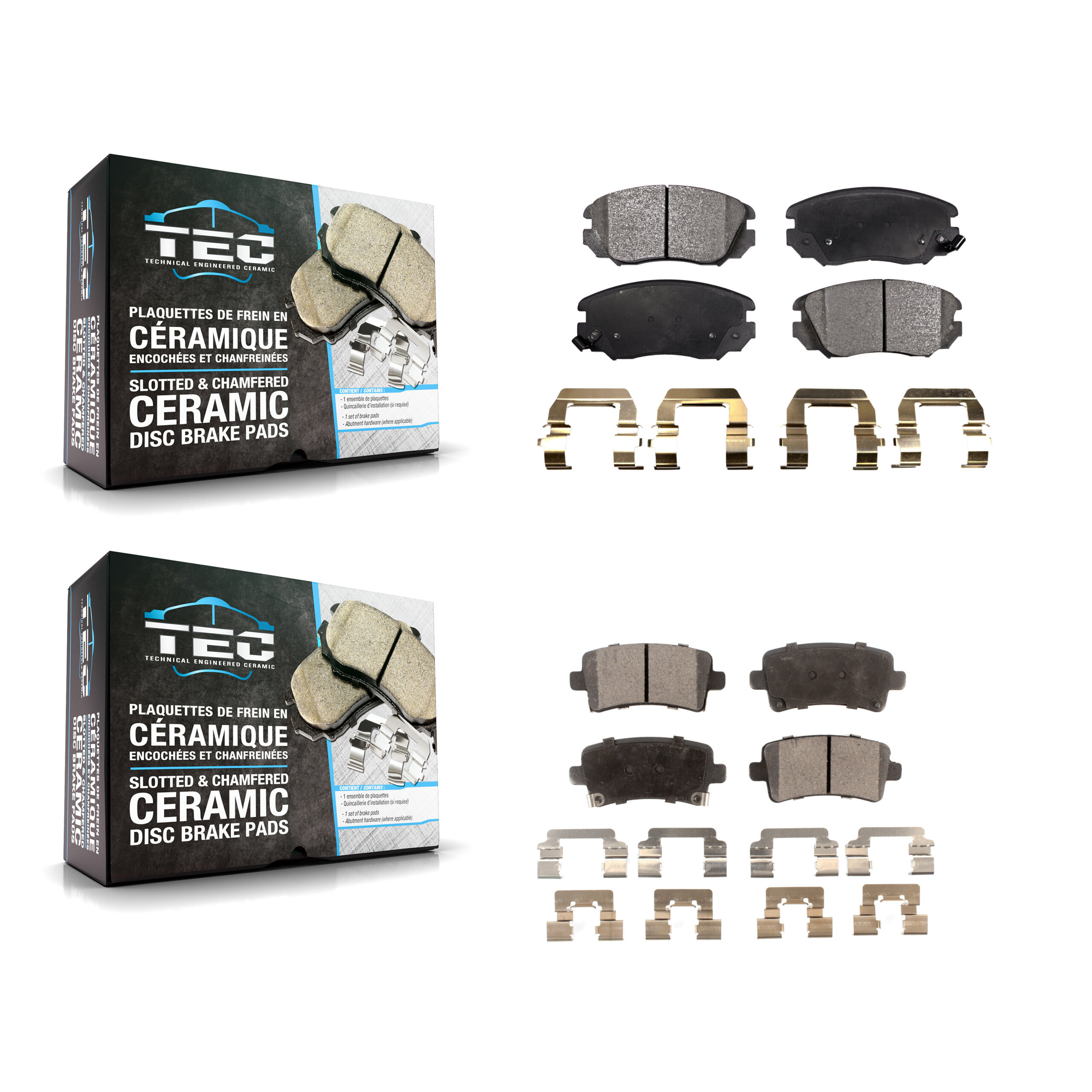TEC - KTC-100200 - Front and Rear Disc Brake Pad Kits