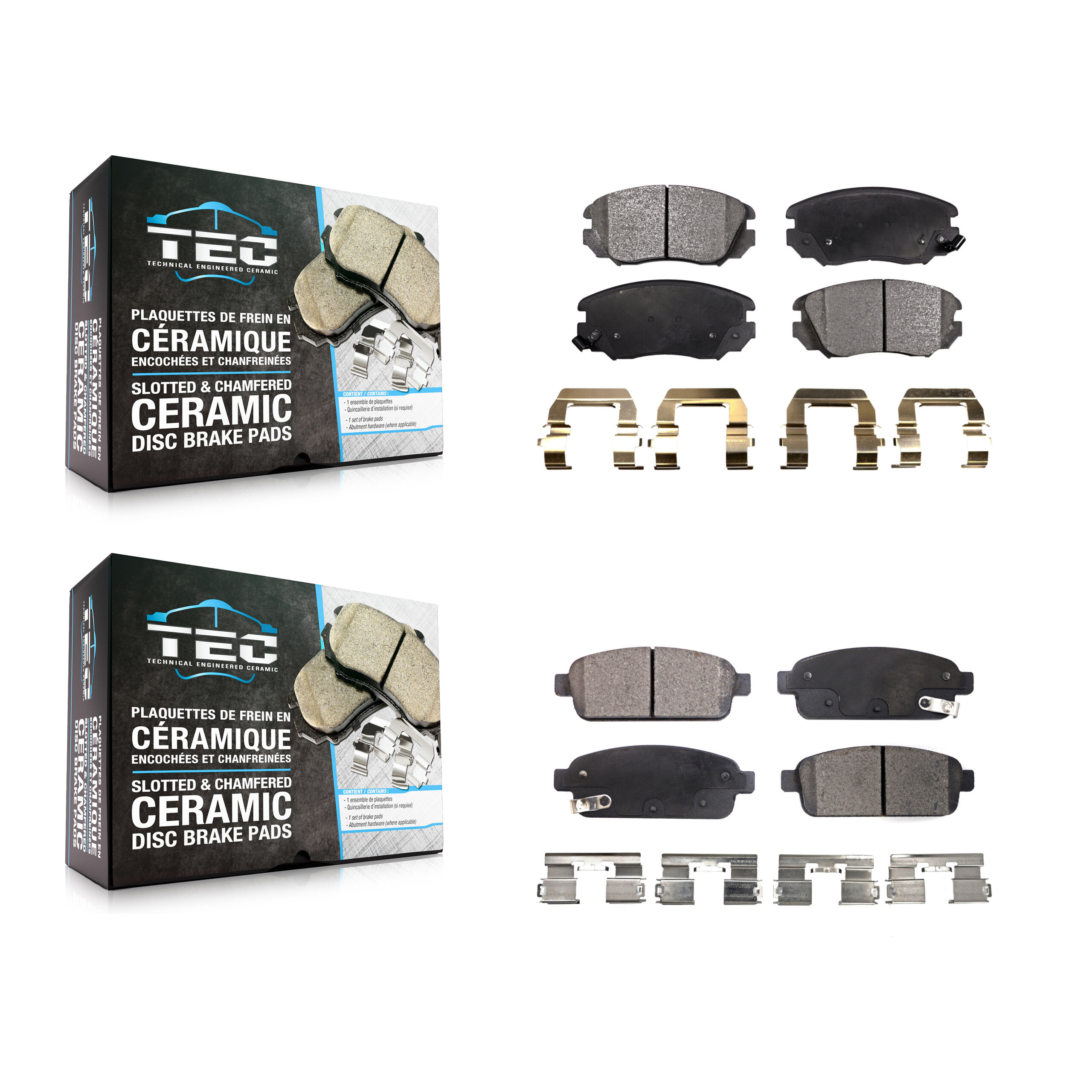 TEC - KTC-100201 - Front and Rear Disc Brake Pad Kits