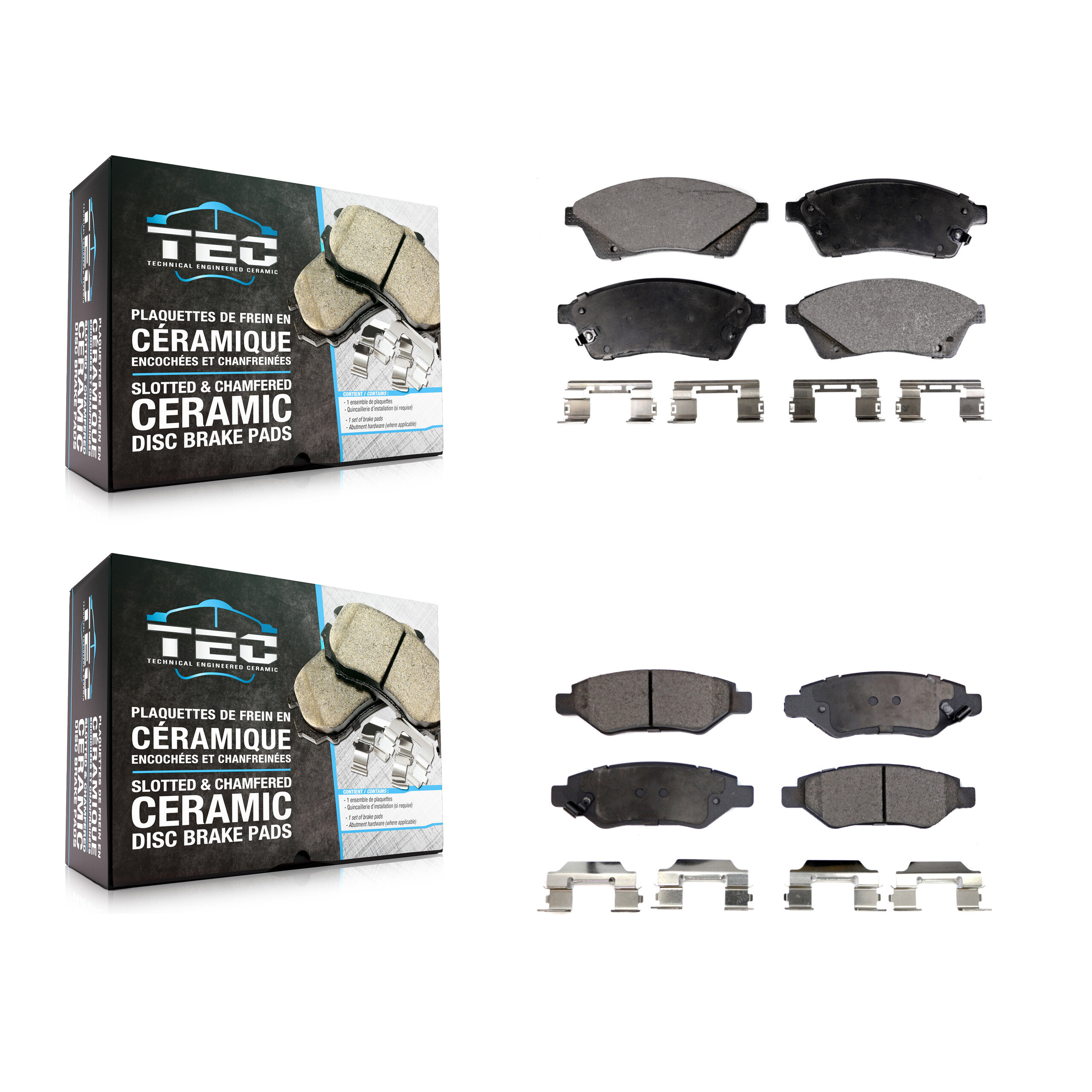 TEC - KTC-100202 - Front and Rear Disc Brake Pad Kits