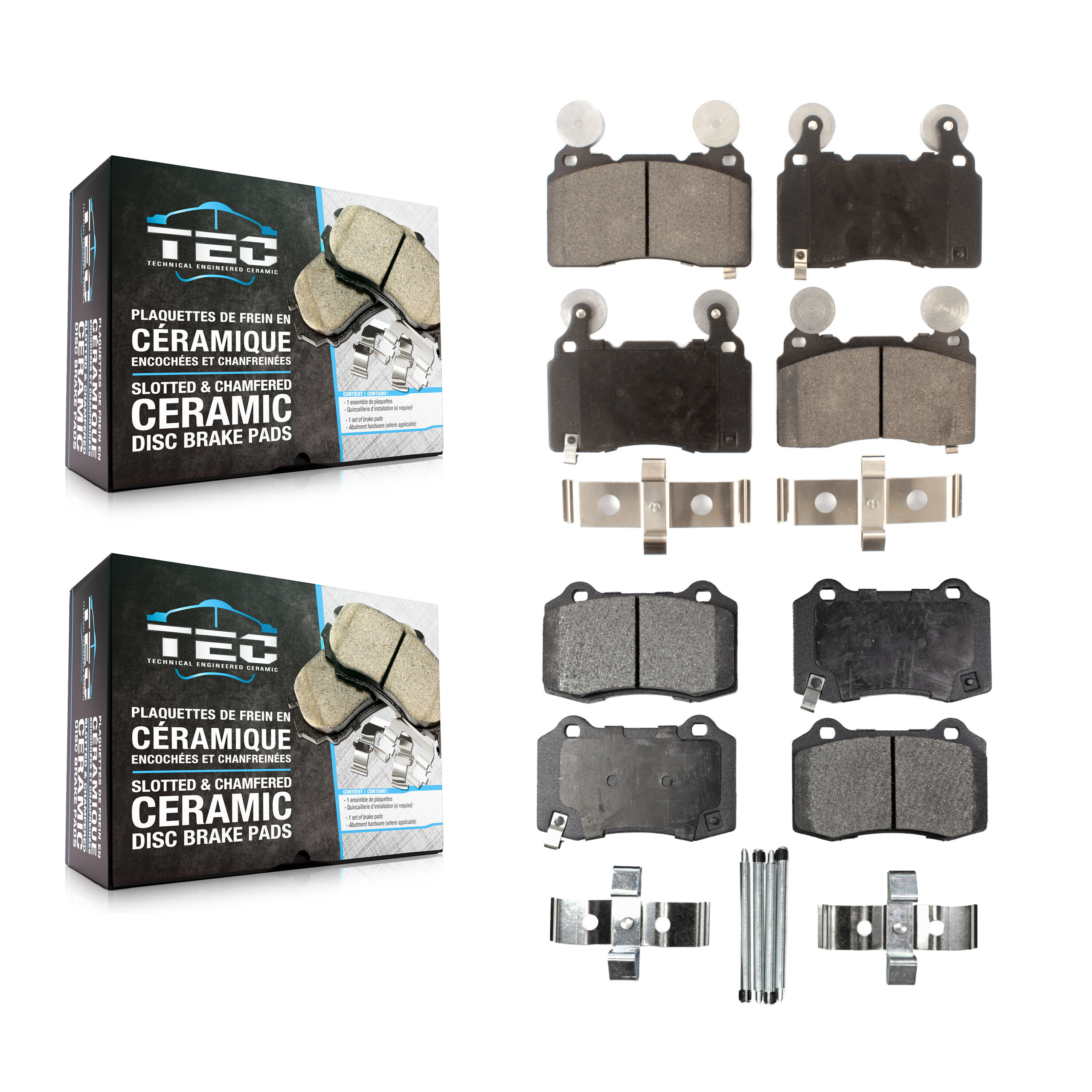 TEC - KTC-100217 - Front and Rear Disc Brake Pad Kits