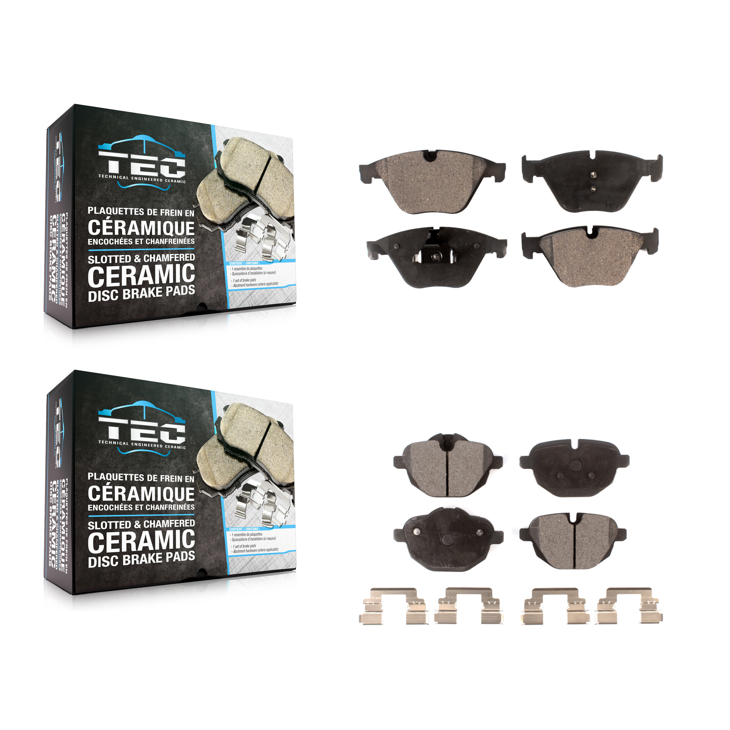 TEC - KTC-100223 - Front and Rear Disc Brake Pad Kits