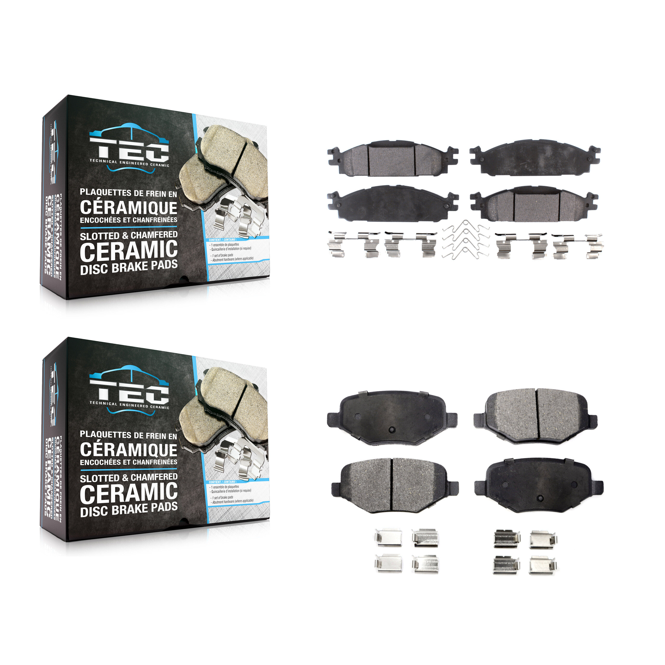 TEC - KTC-100226 - Front and Rear Disc Brake Pad Kits