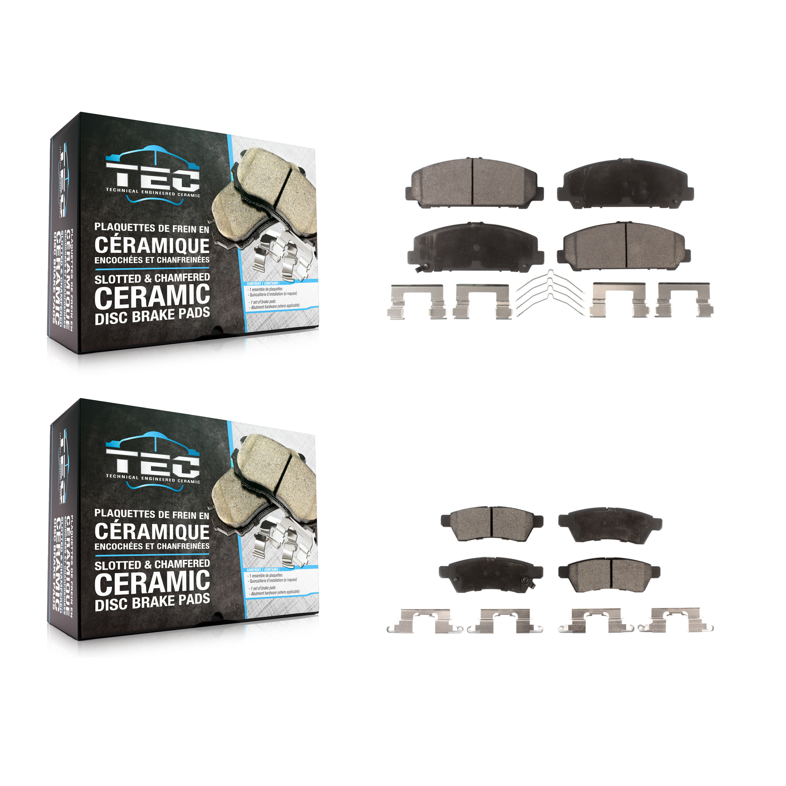 TEC - KTC-100228 - Front and Rear Disc Brake Pad Kits