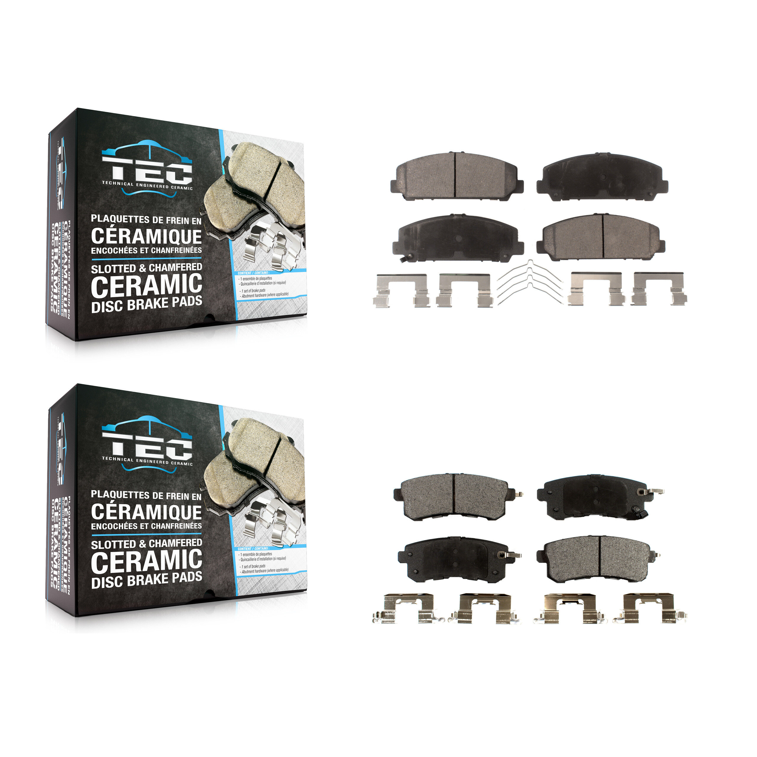 TEC - KTC-100230 - Front and Rear Disc Brake Pad Kits