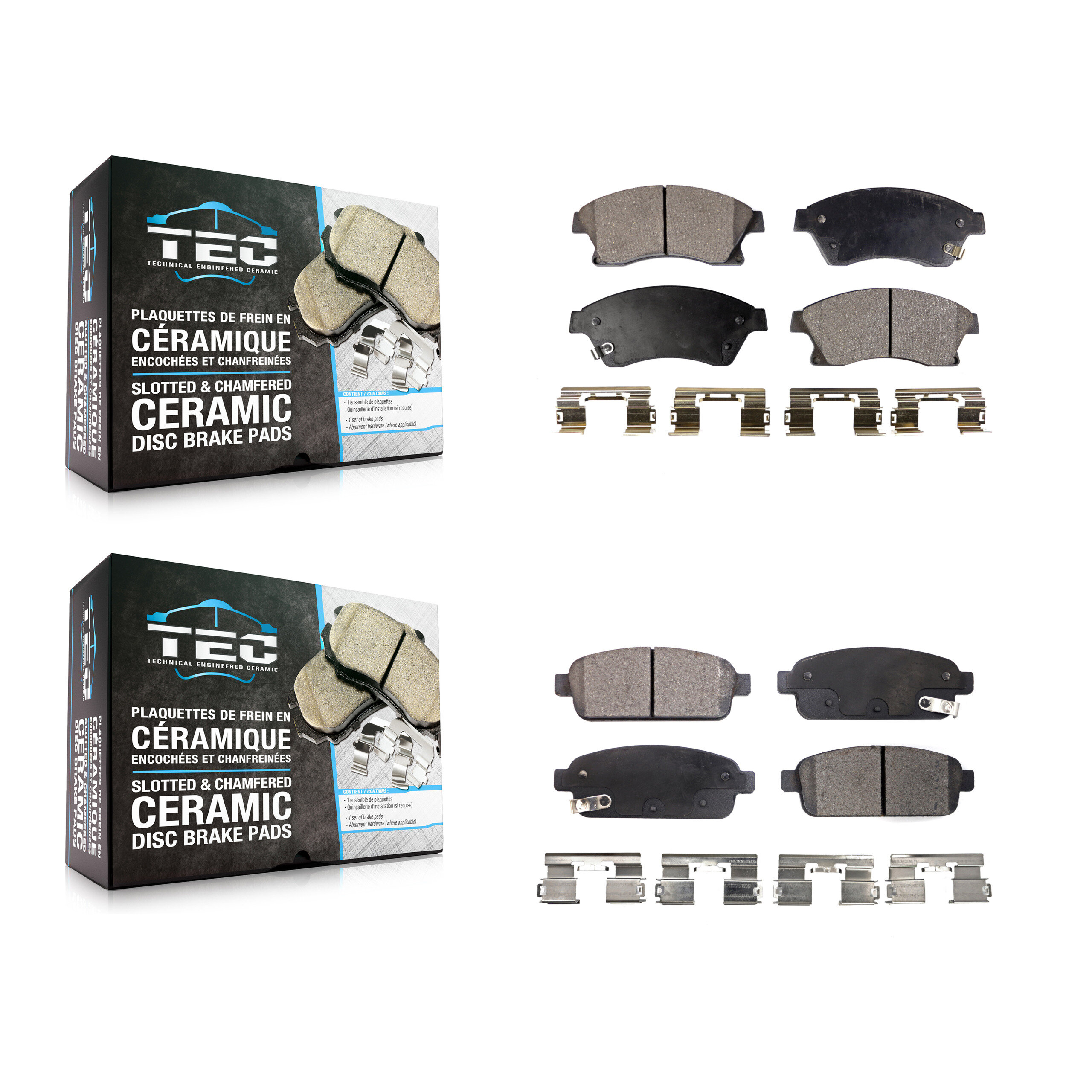 TEC - KTC-100235 - Front and Rear Disc Brake Pad Kits