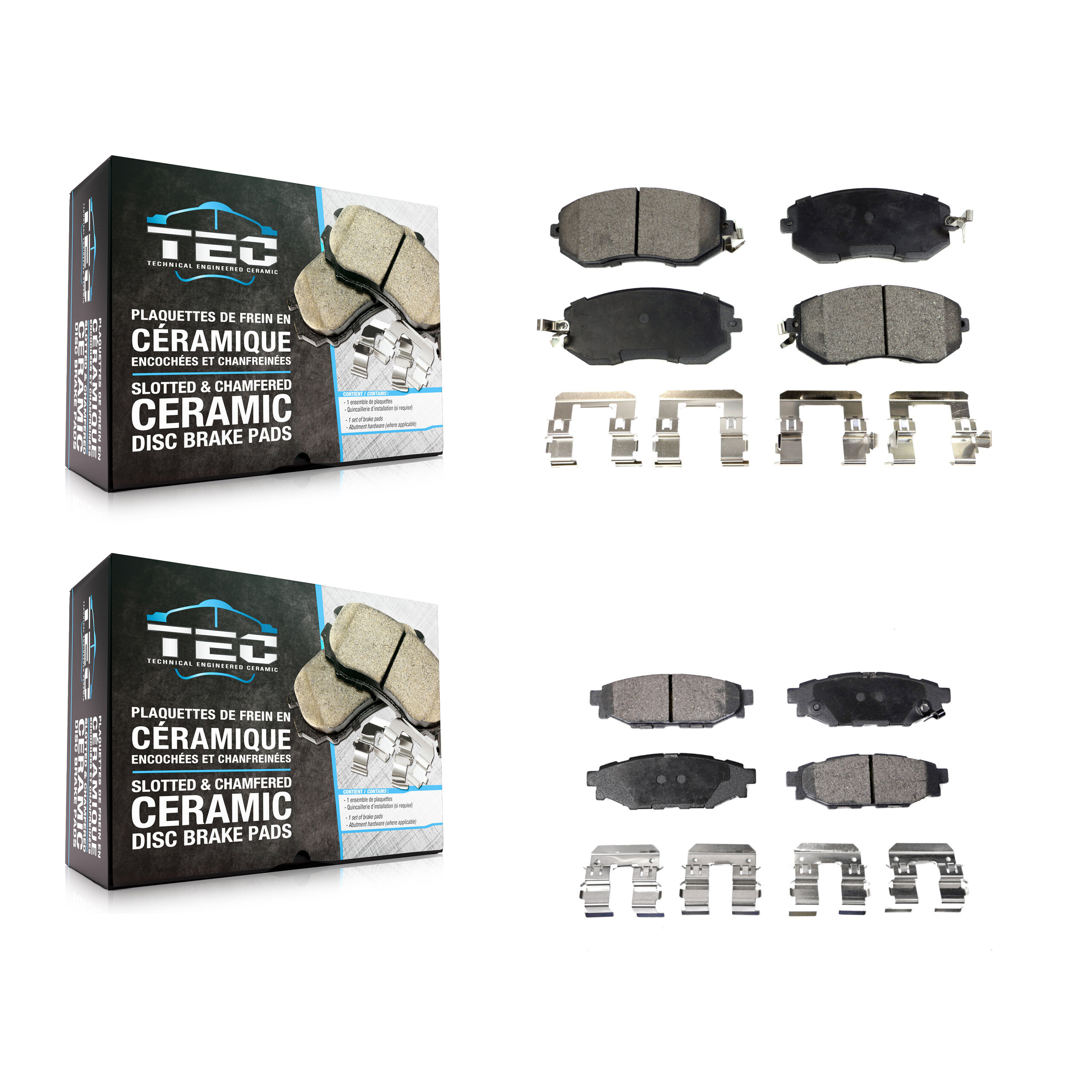 TEC - KTC-100237 - Front and Rear Disc Brake Pad Kits