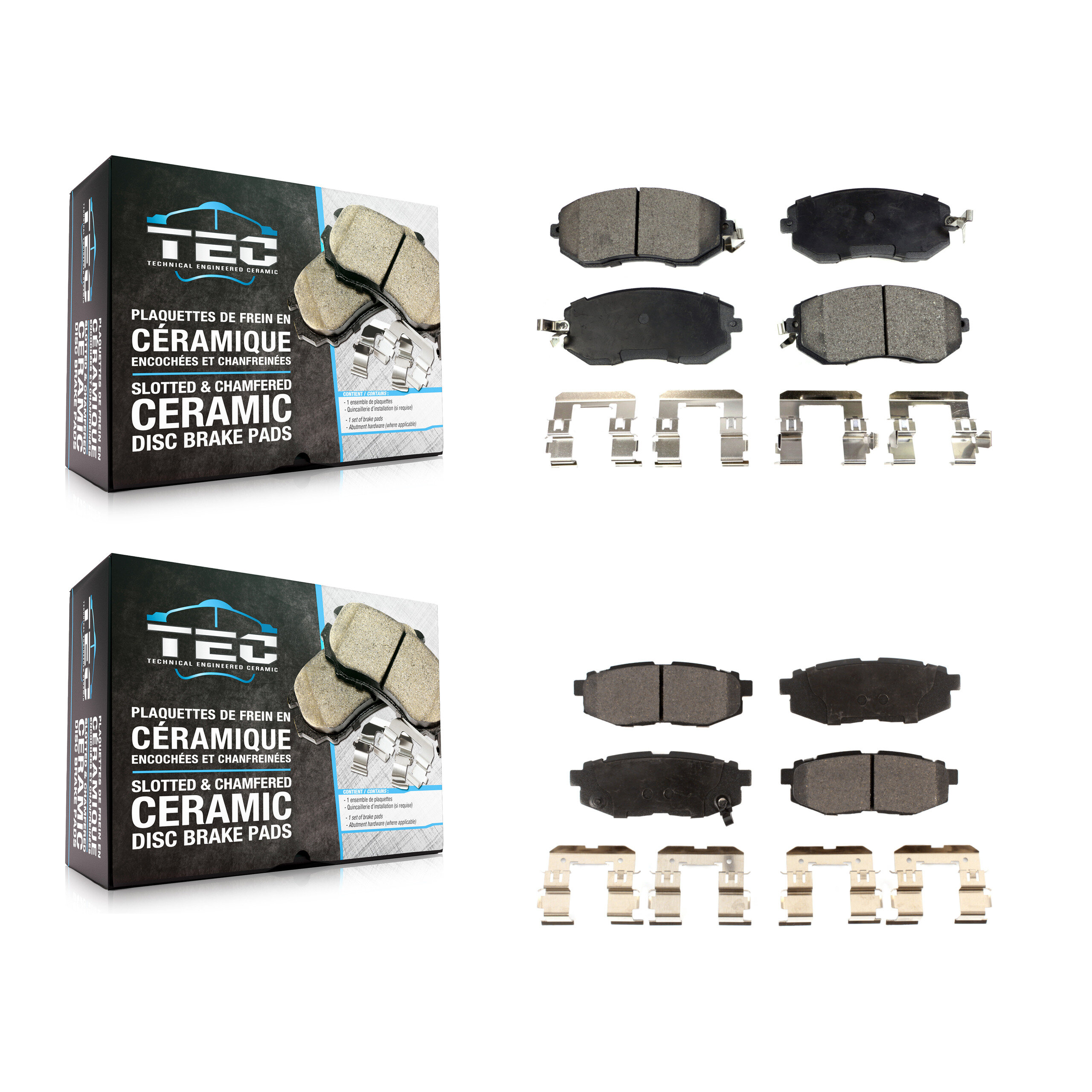 TEC - KTC-100238 - Front and Rear Disc Brake Pad Kits