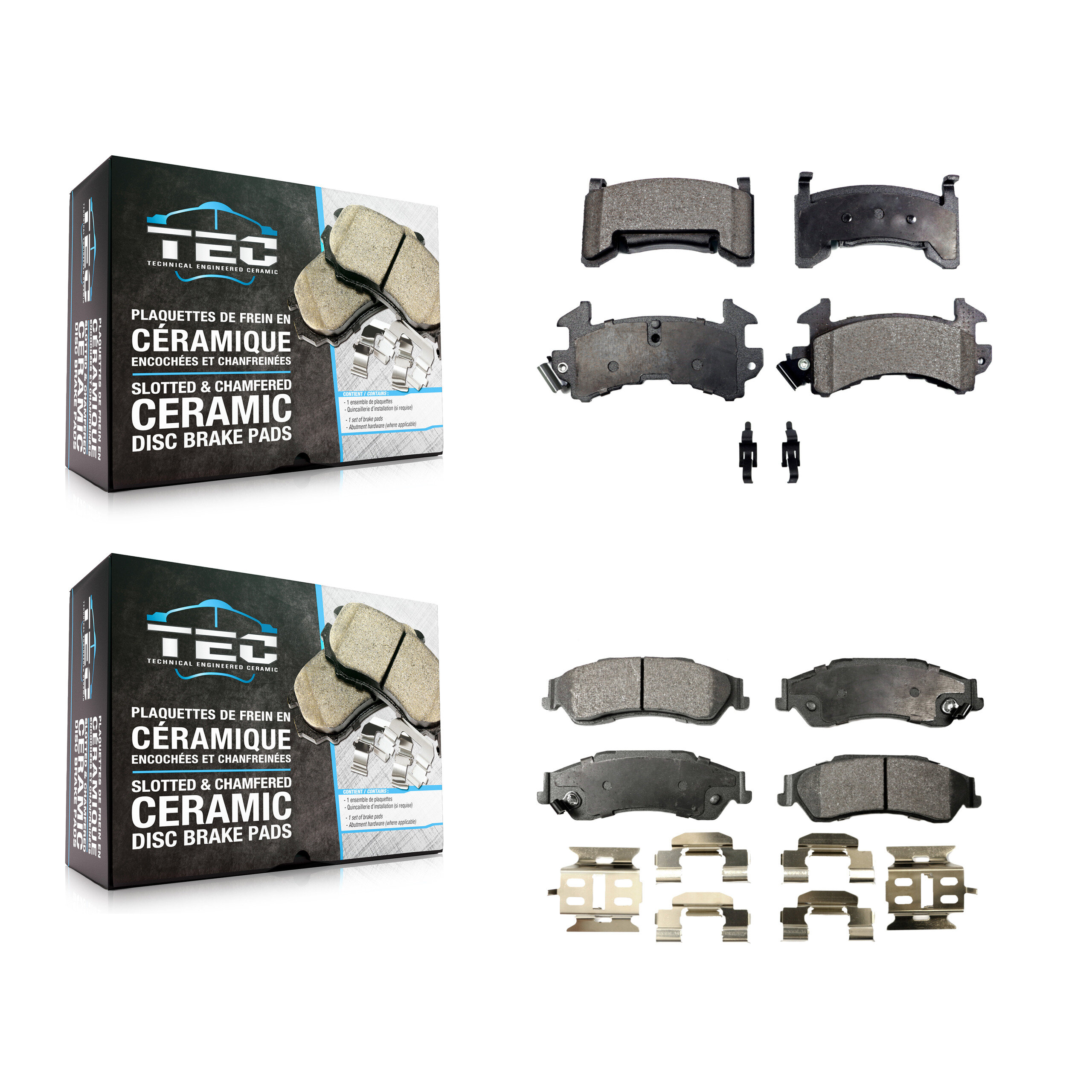 TEC - KTC-100239 - Front and Rear Disc Brake Pad Kits