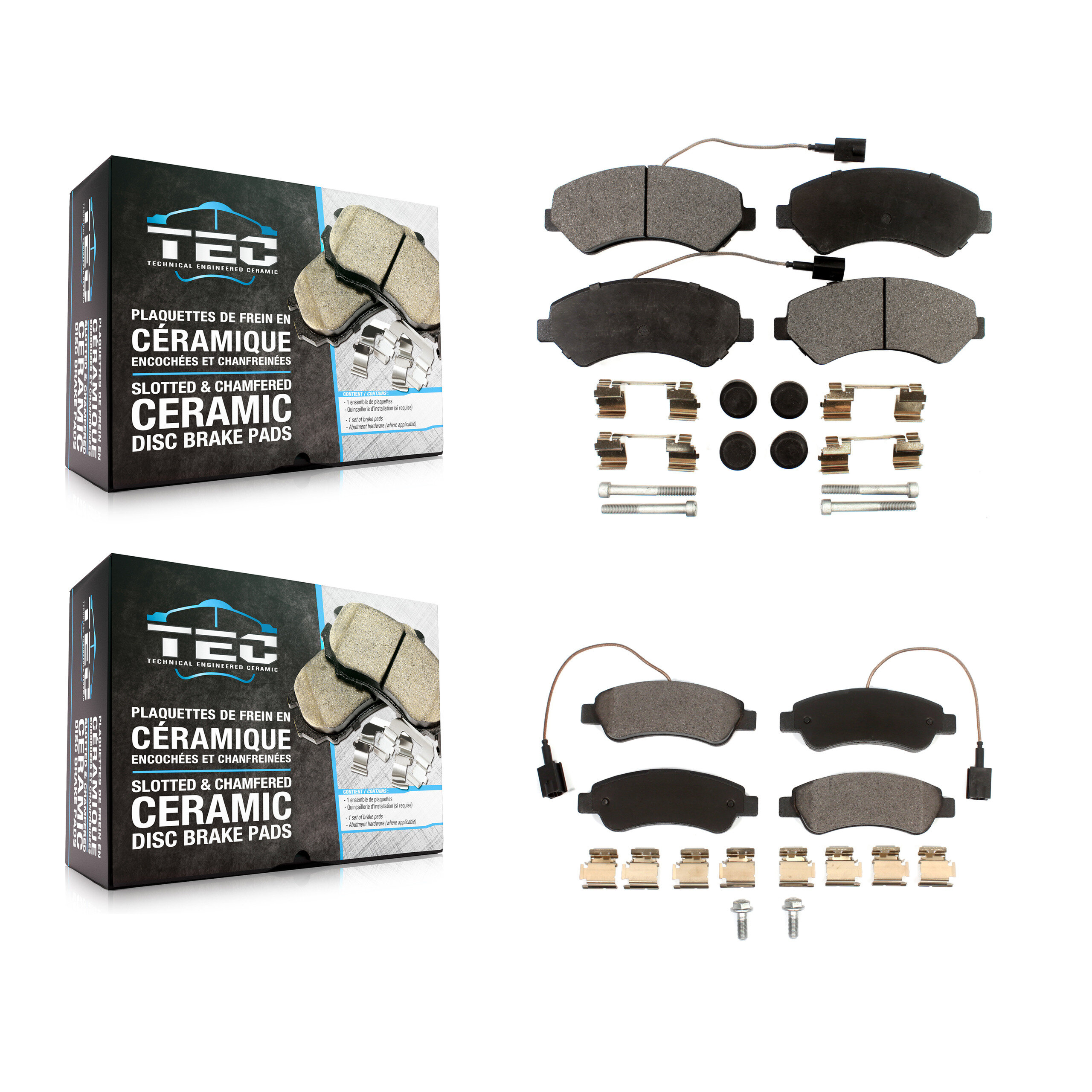TEC - KTC-100240 - Front and Rear Disc Brake Pad Kits