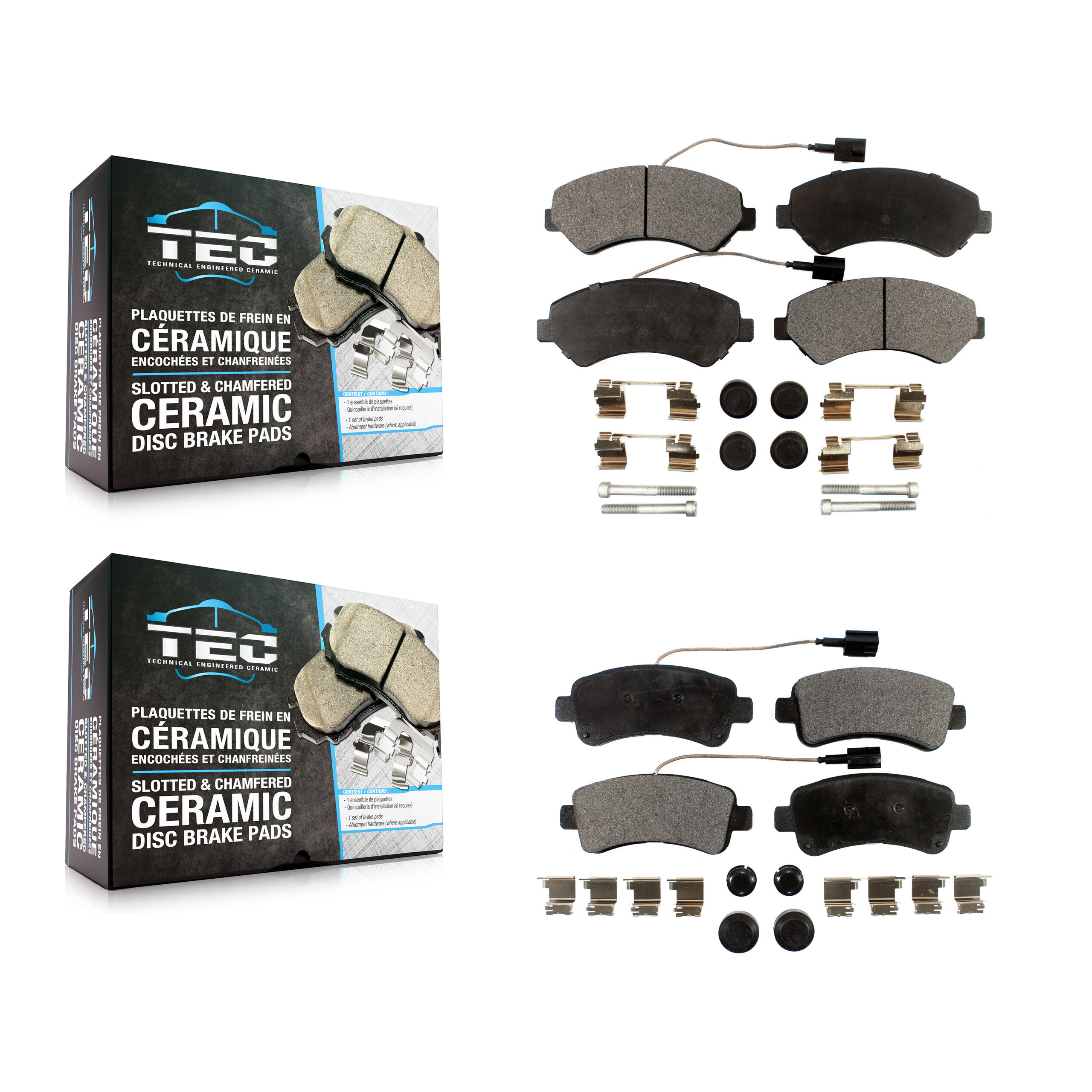 TEC - KTC-100241 - Front and Rear Disc Brake Pad Kits
