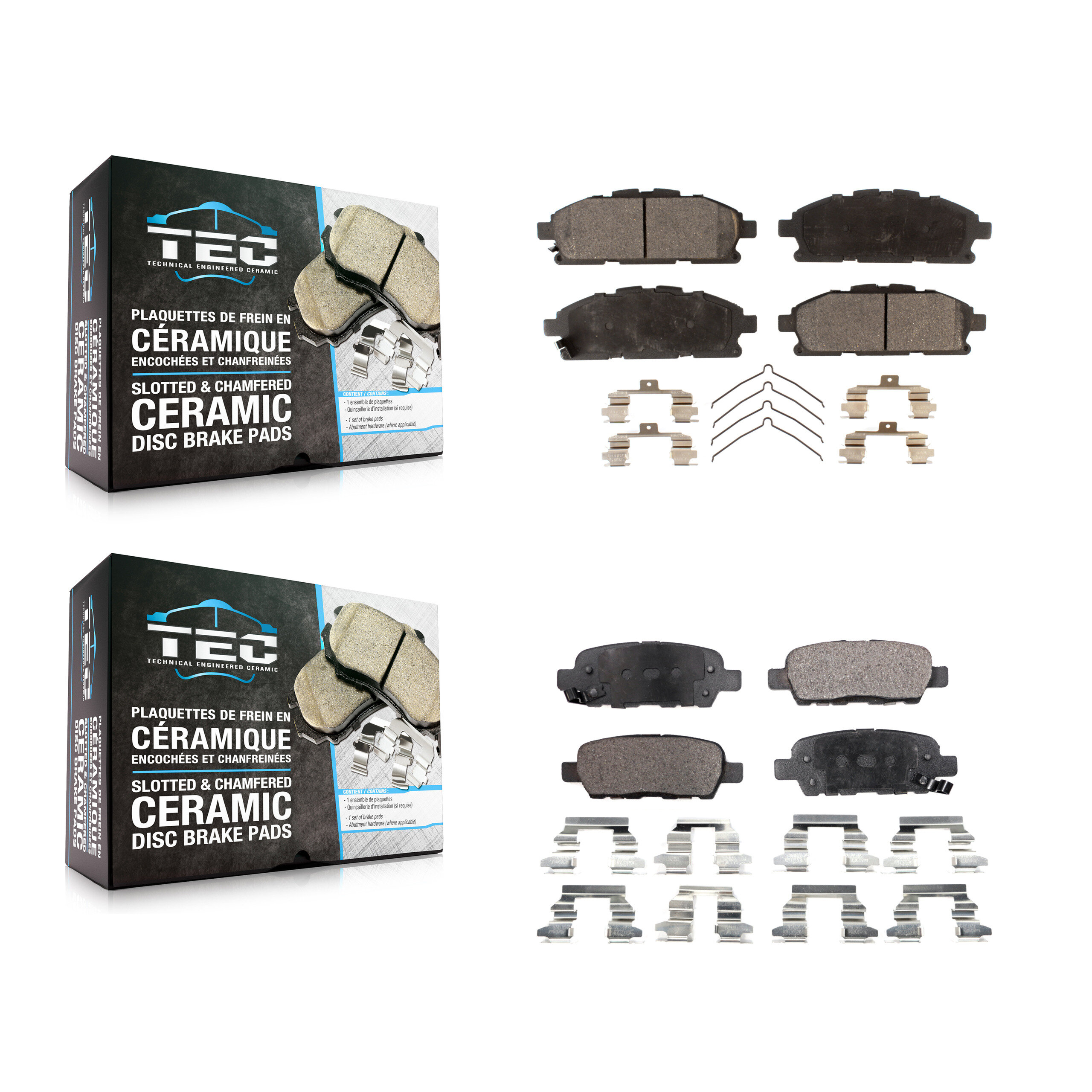 TEC - KTC-100245 - Front and Rear Disc Brake Pad Kits