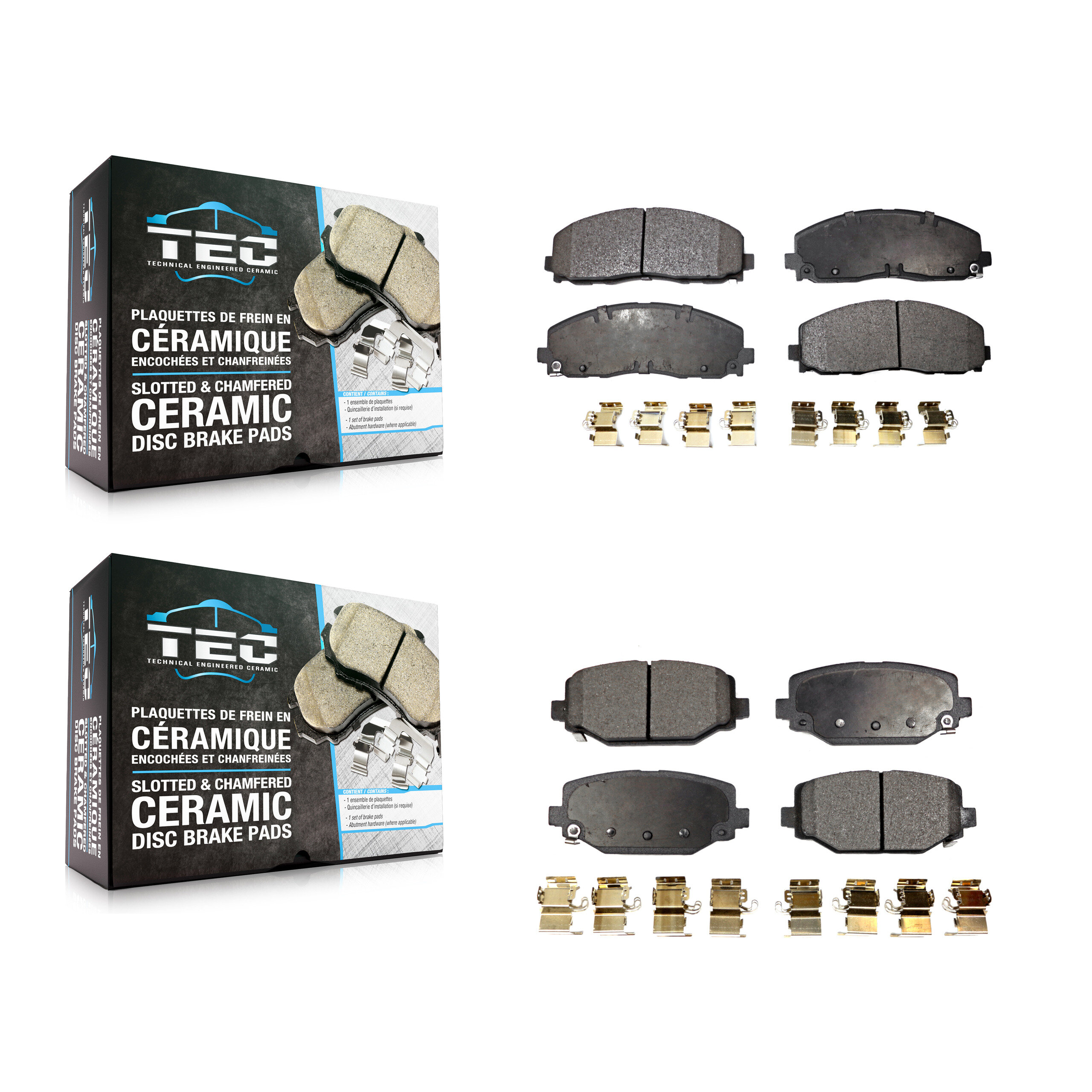TEC - KTC-100256 - Front and Rear Disc Brake Pad Kits