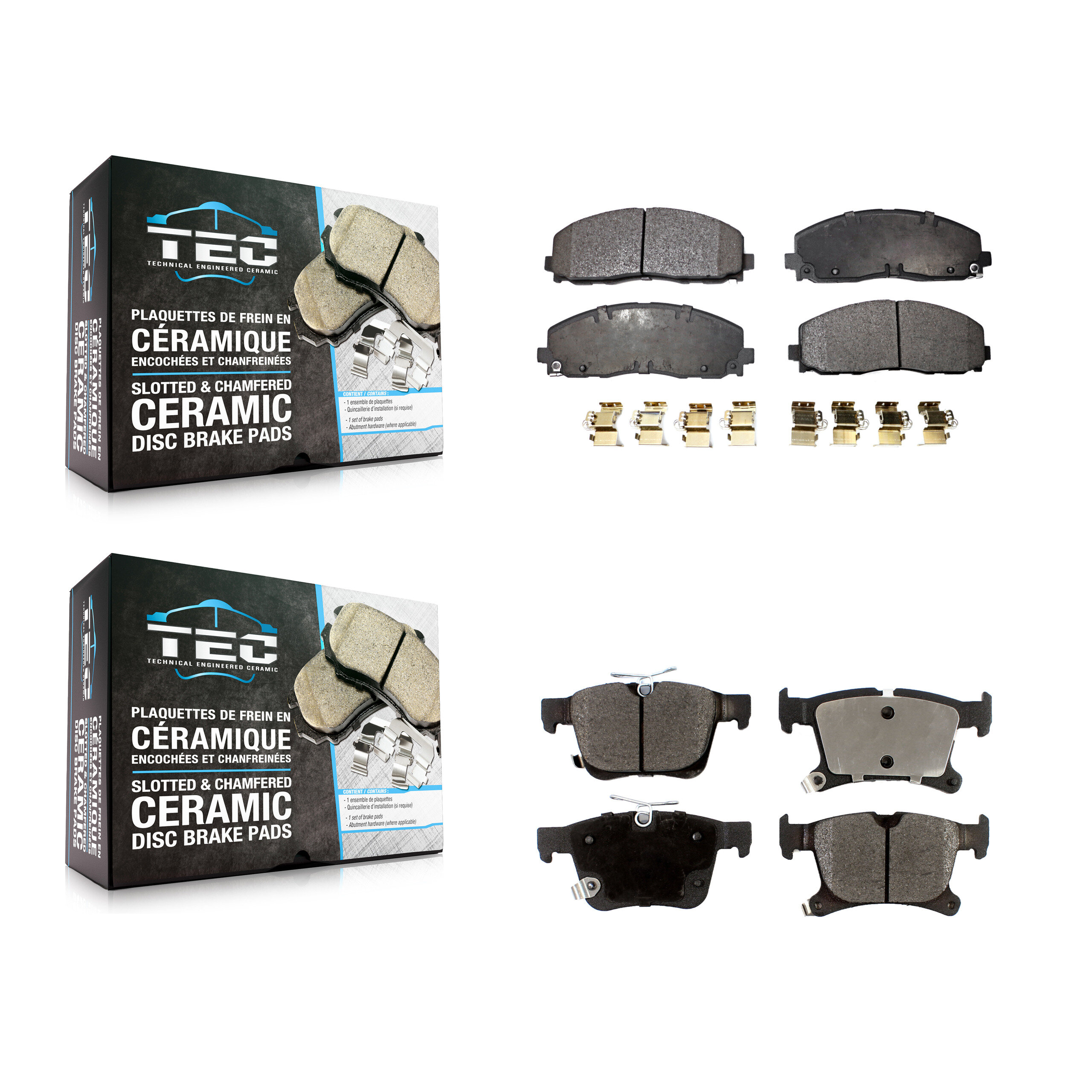 TEC - KTC-100257 - Front and Rear Disc Brake Pad Kits