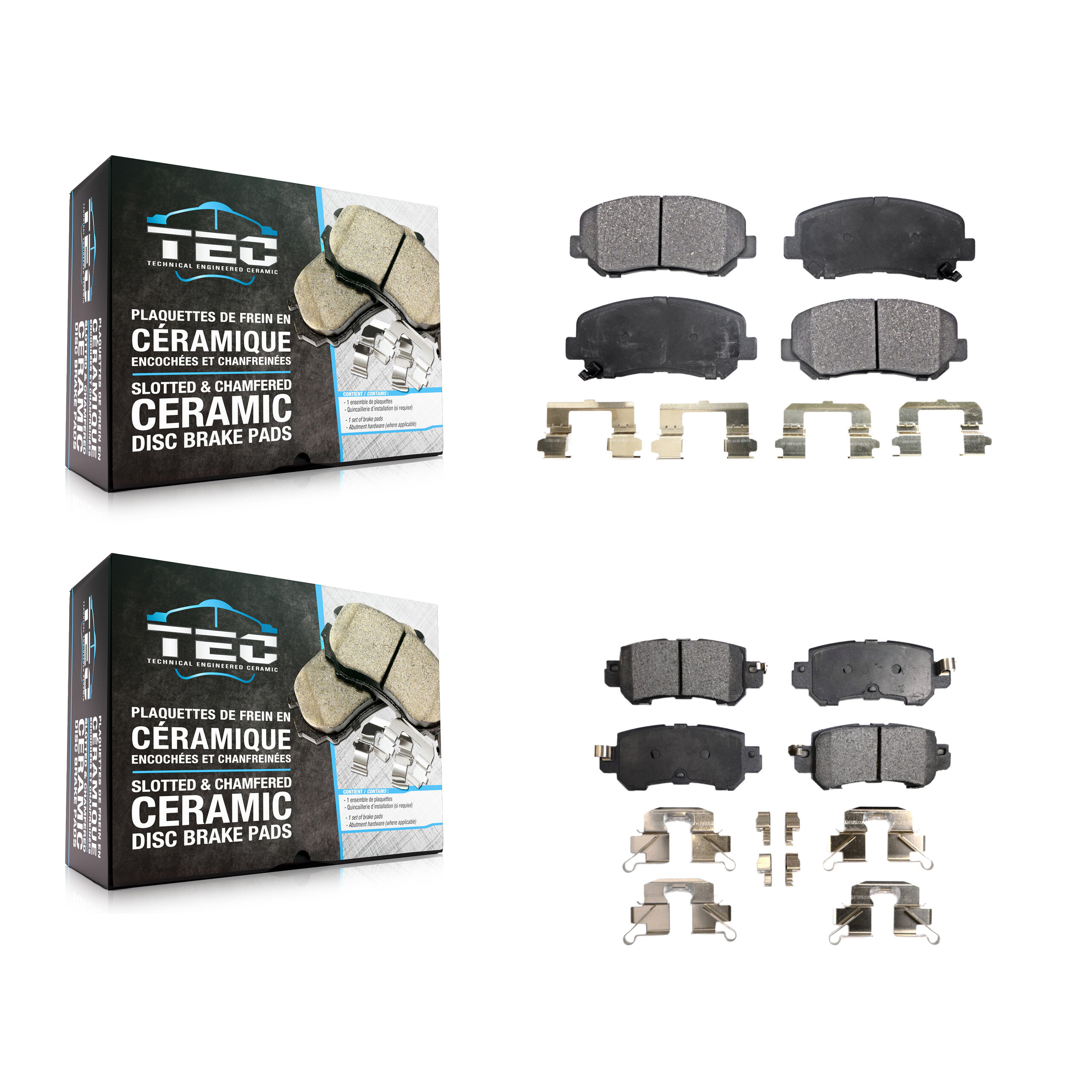TEC - KTC-100264 - Front and Rear Disc Brake Pad Kits