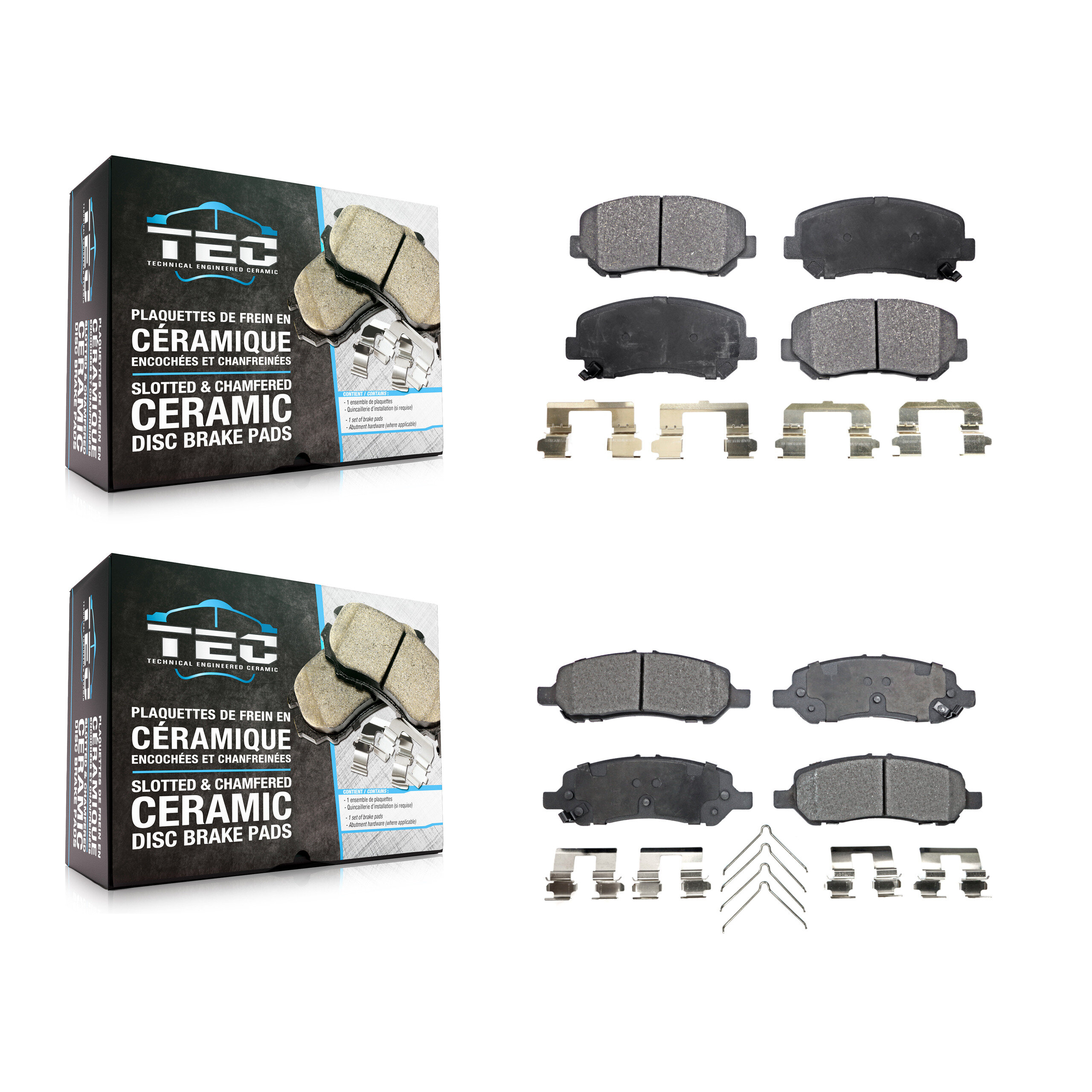 TEC - KTC-100265 - Front and Rear Disc Brake Pad Kits