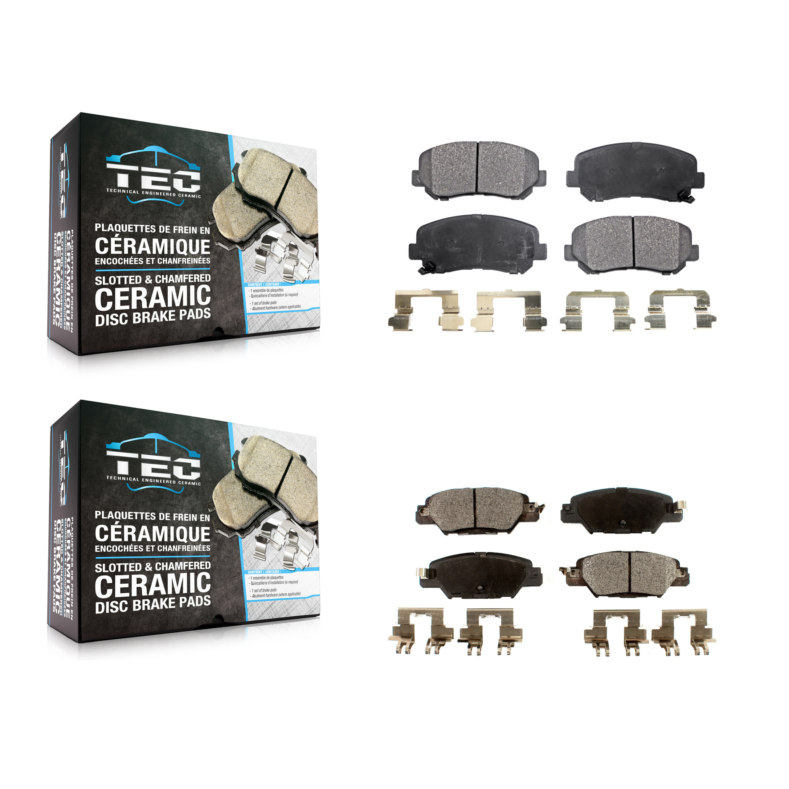 TEC - KTC-100267 - Front and Rear Disc Brake Pad Kits