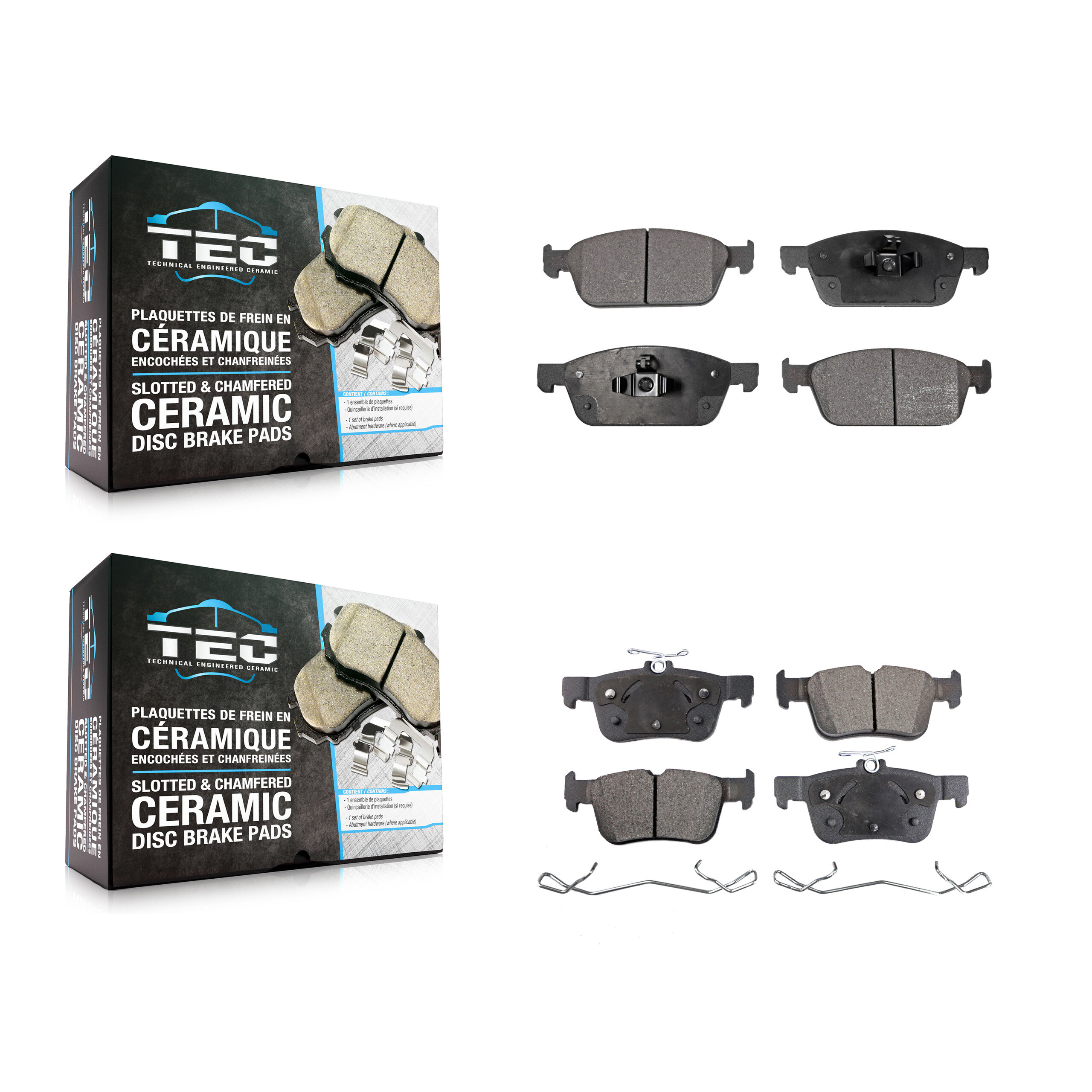 TEC - KTC-100273 - Front and Rear Disc Brake Pad Kits