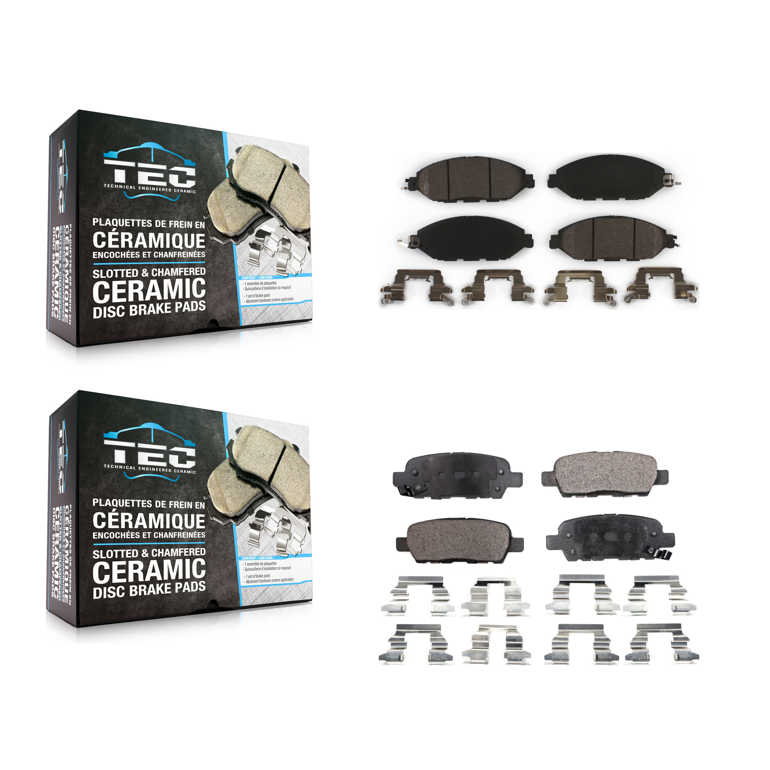TEC - KTC-100274 - Front and Rear Disc Brake Pad Kits