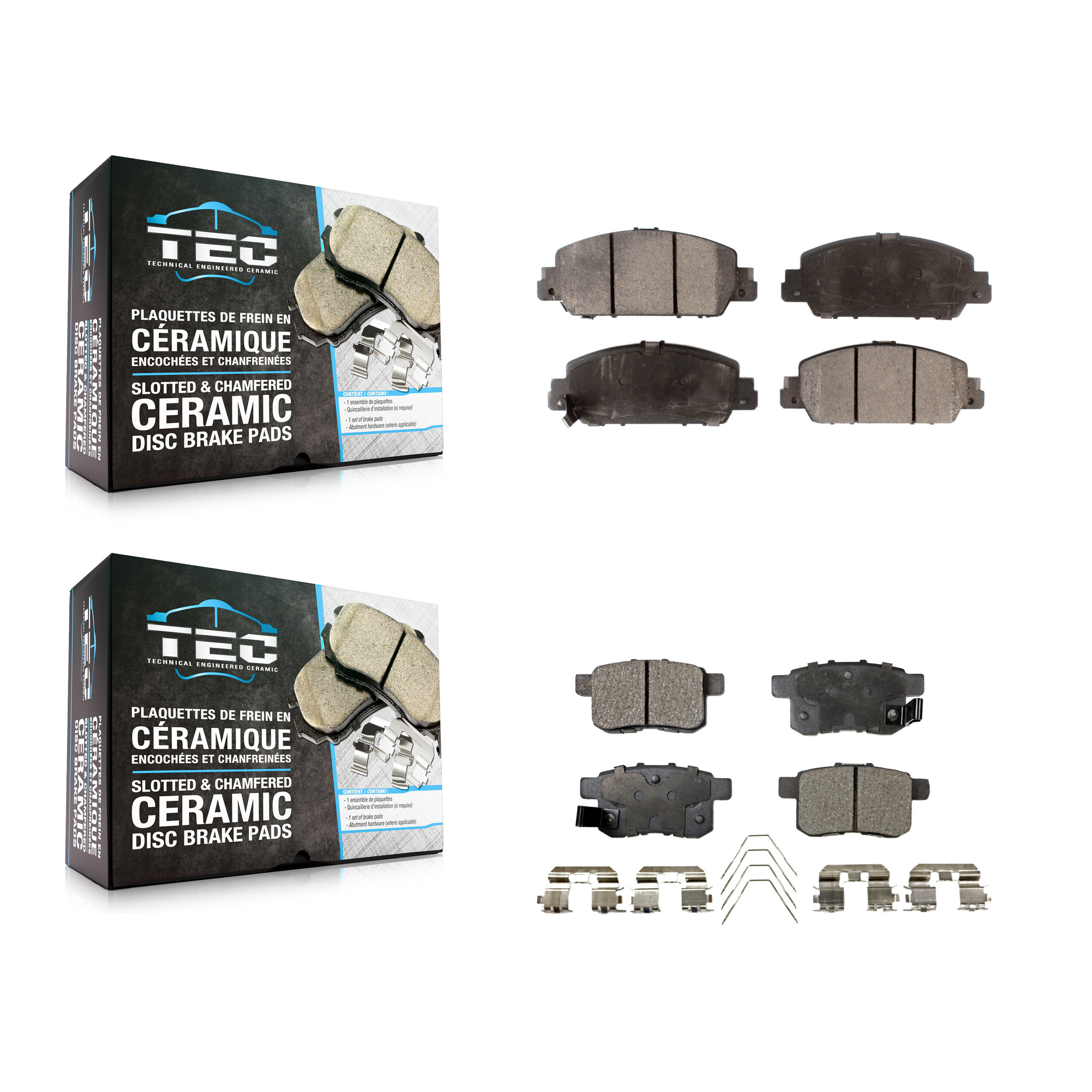 TEC KTC-100277 Disc Brake Pad for 2013-2017 Honda Accord - Front and Rear