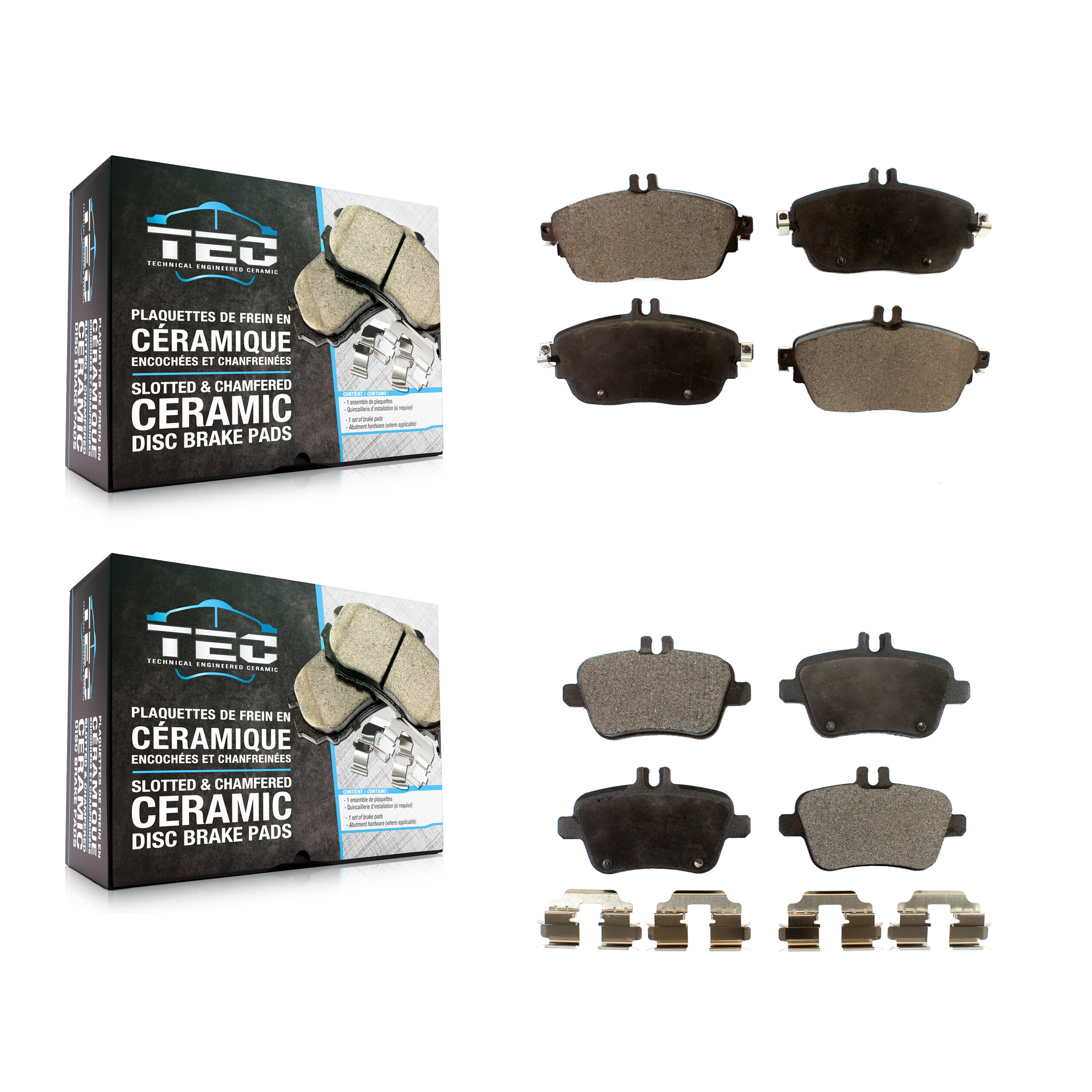 TEC - KTC-100282 - Front and Rear Disc Brake Pad Kits